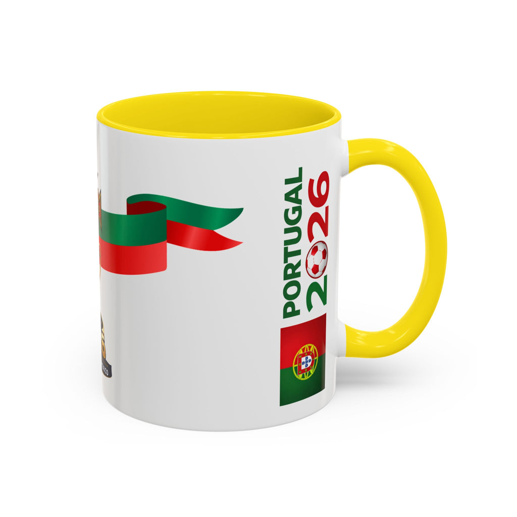 Portugal 2026 Soccer Cup Accent Coffee Mug – Portugal 2026 Trophy Design