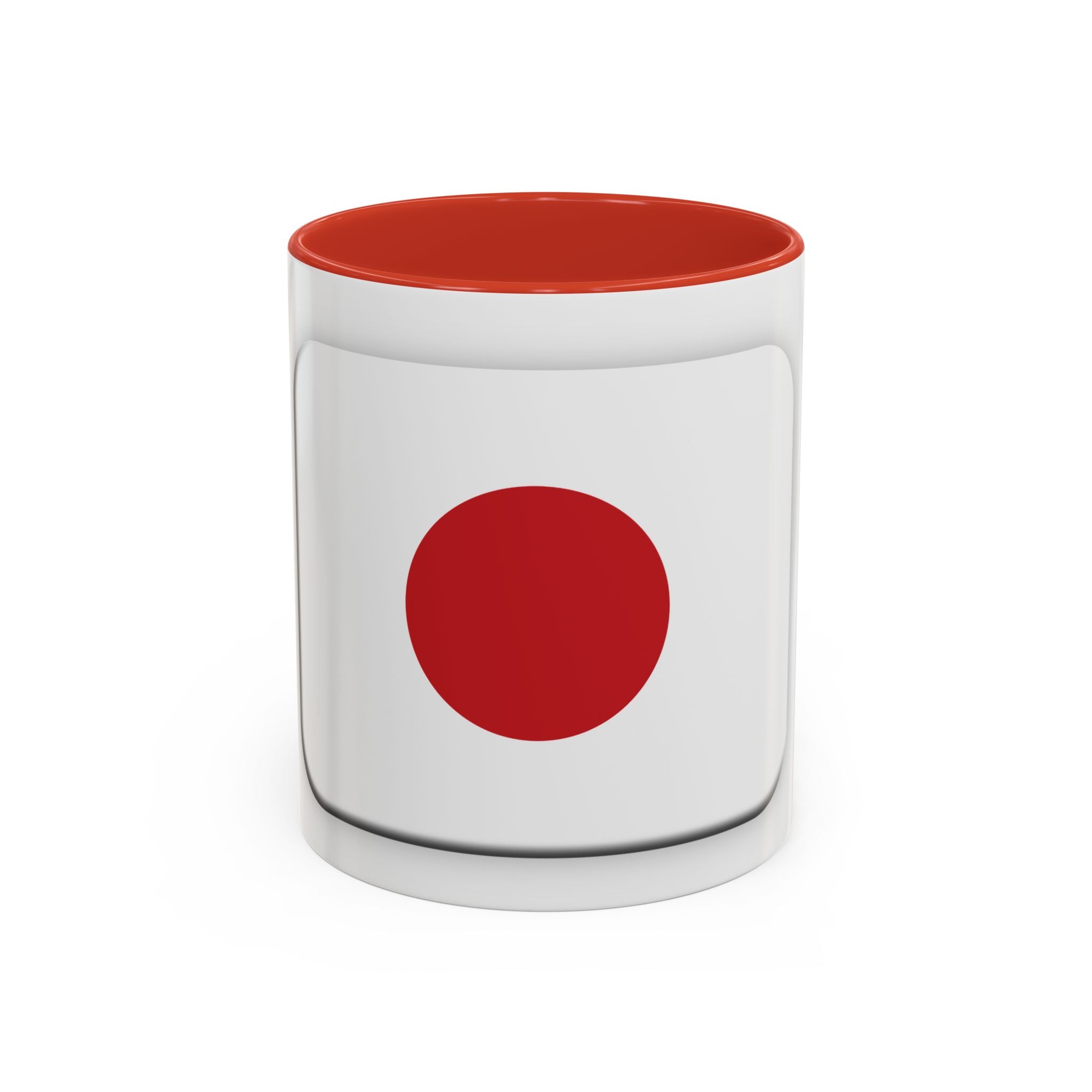 Japanese Minimal Red Dot Accent Coffee Mug — Modern Japanese Flag Inspired Ceramic Mug (11/15oz)