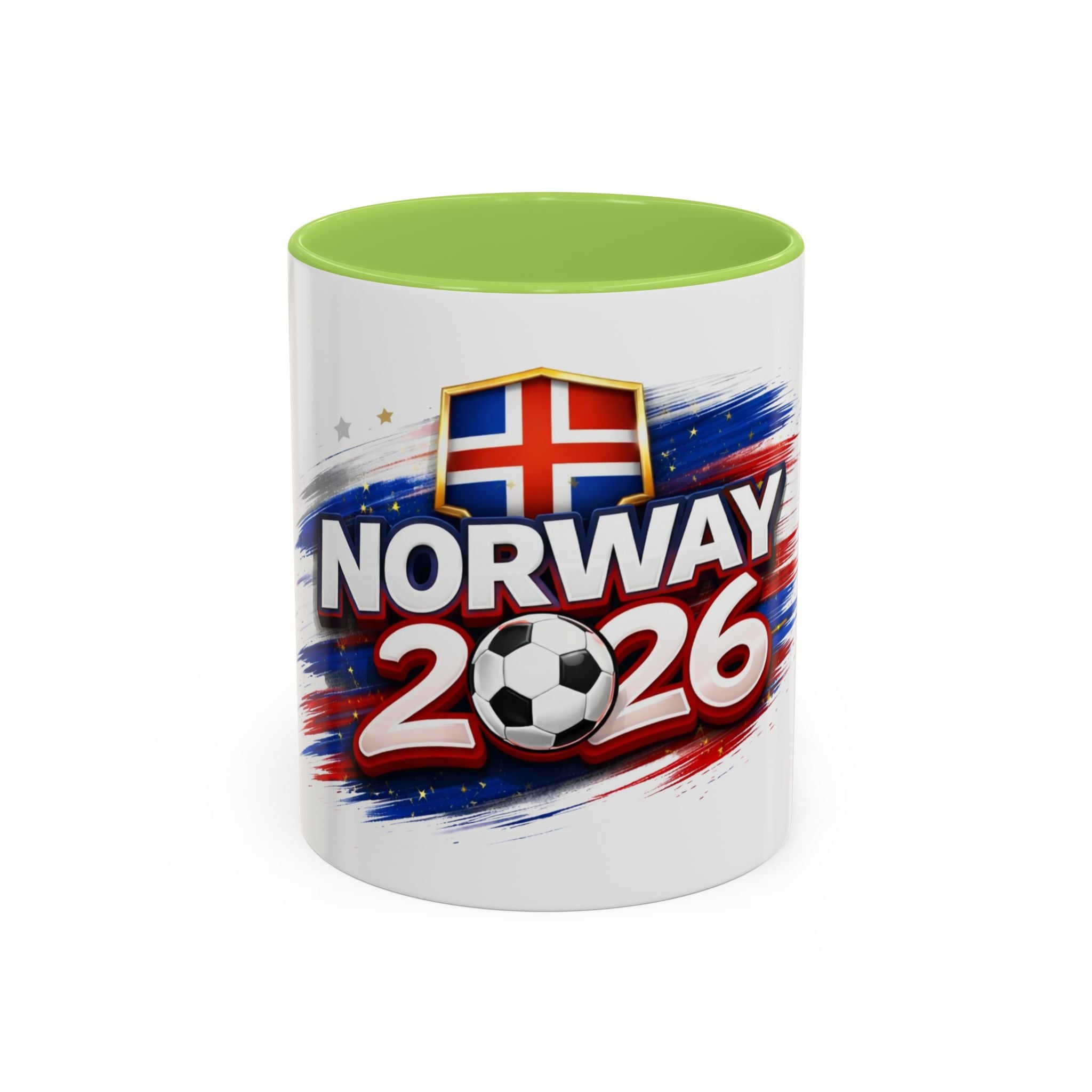 Norway 2026 Soccer Fan Accent Coffee Mug — Cup Supporter Gift