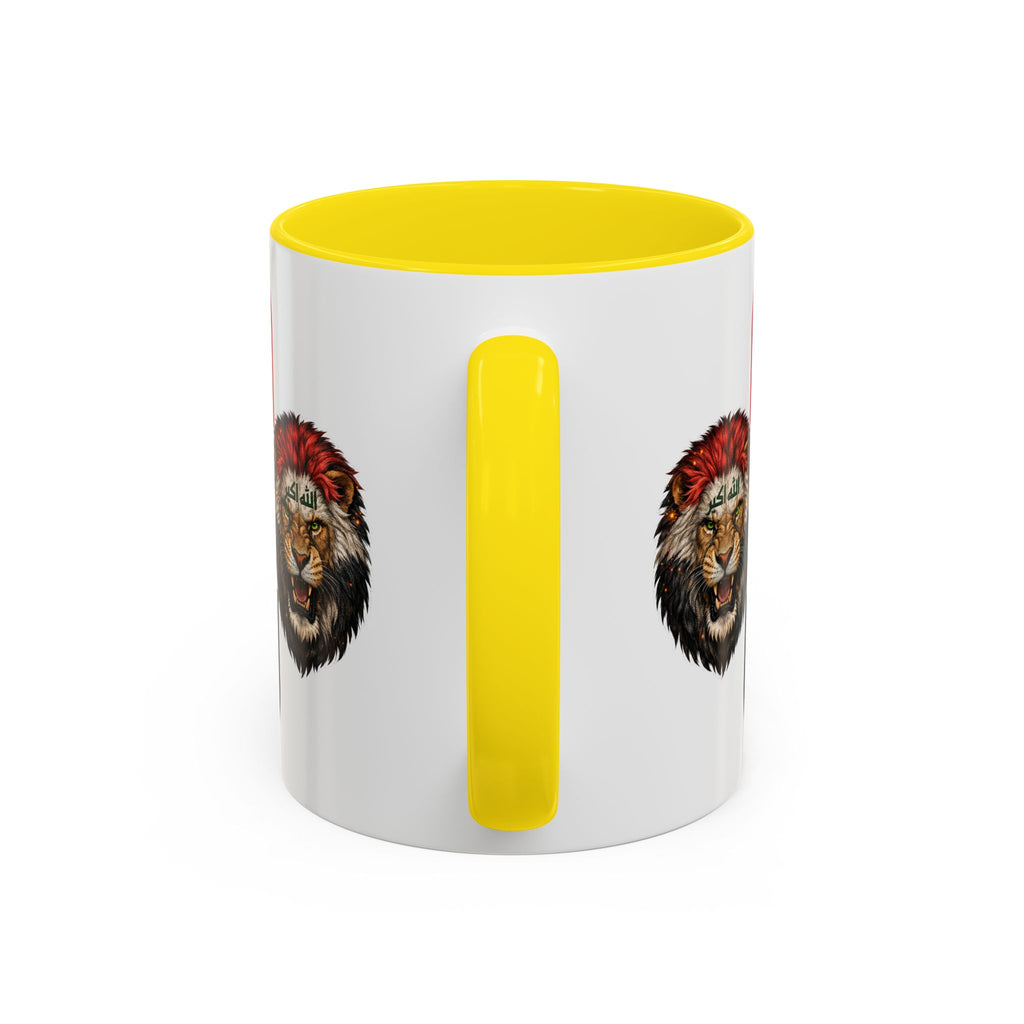 Iraq Flag Accent Coffee Mug with Lion Emblem – Patriotic Iraqi 11/15oz Mug