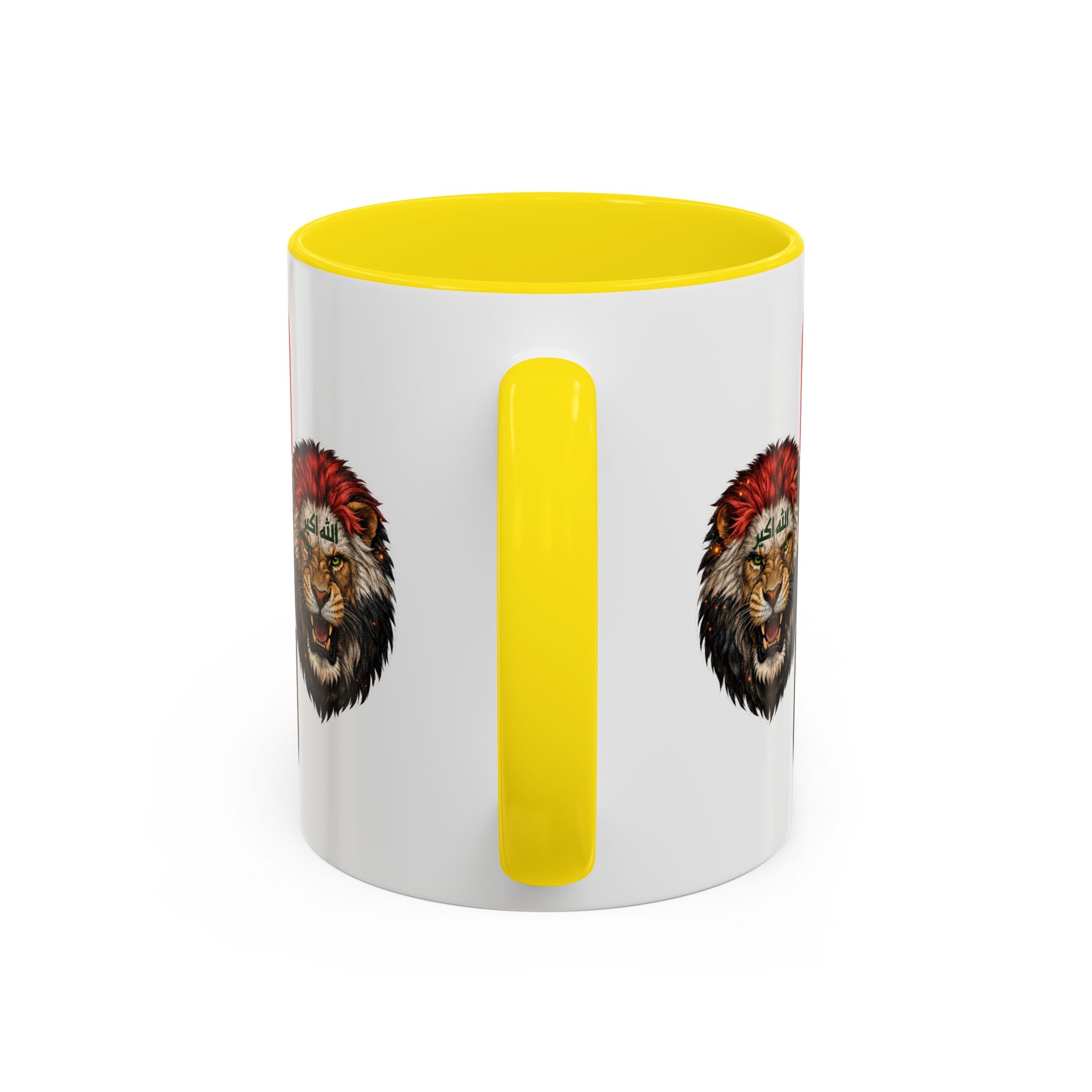 Iraq Flag Accent Coffee Mug with Lion Emblem – Patriotic Iraqi 11/15oz Mug