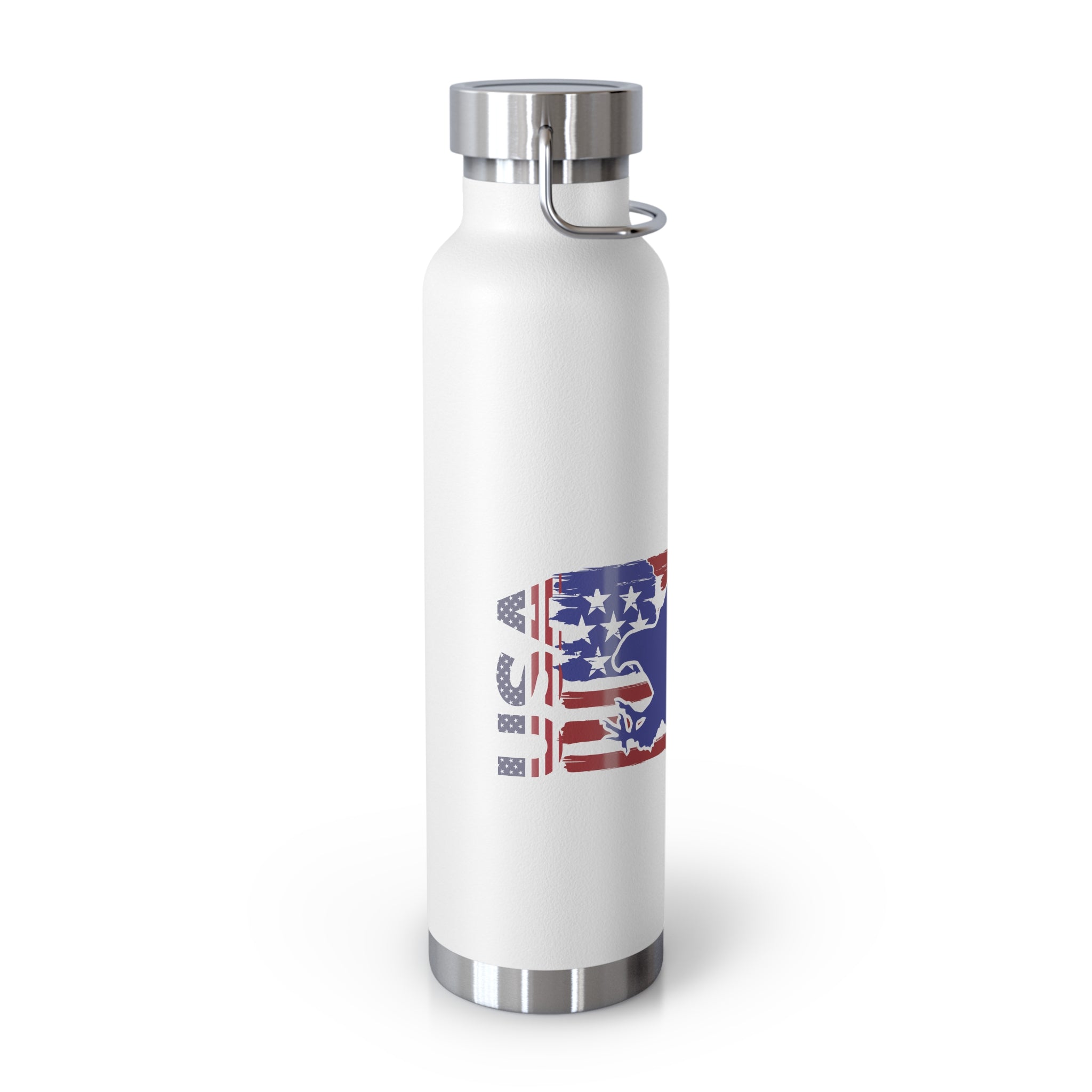 22oz Vacuum Bottle with American Flag Eagle — USA Patriotic Insulated Water Bottle