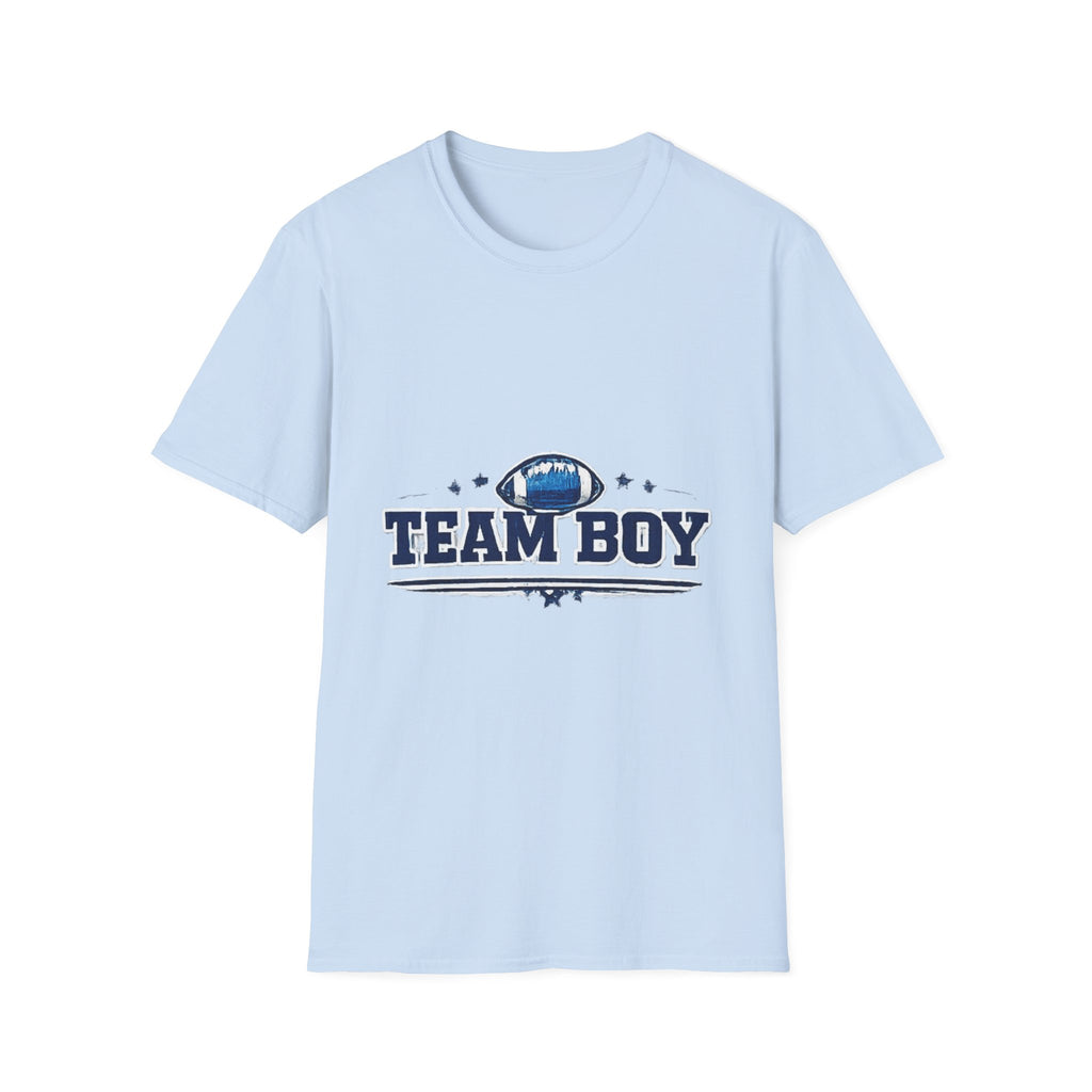 Team Boy Football design T Shirt | Baby Shower Gender Reveal