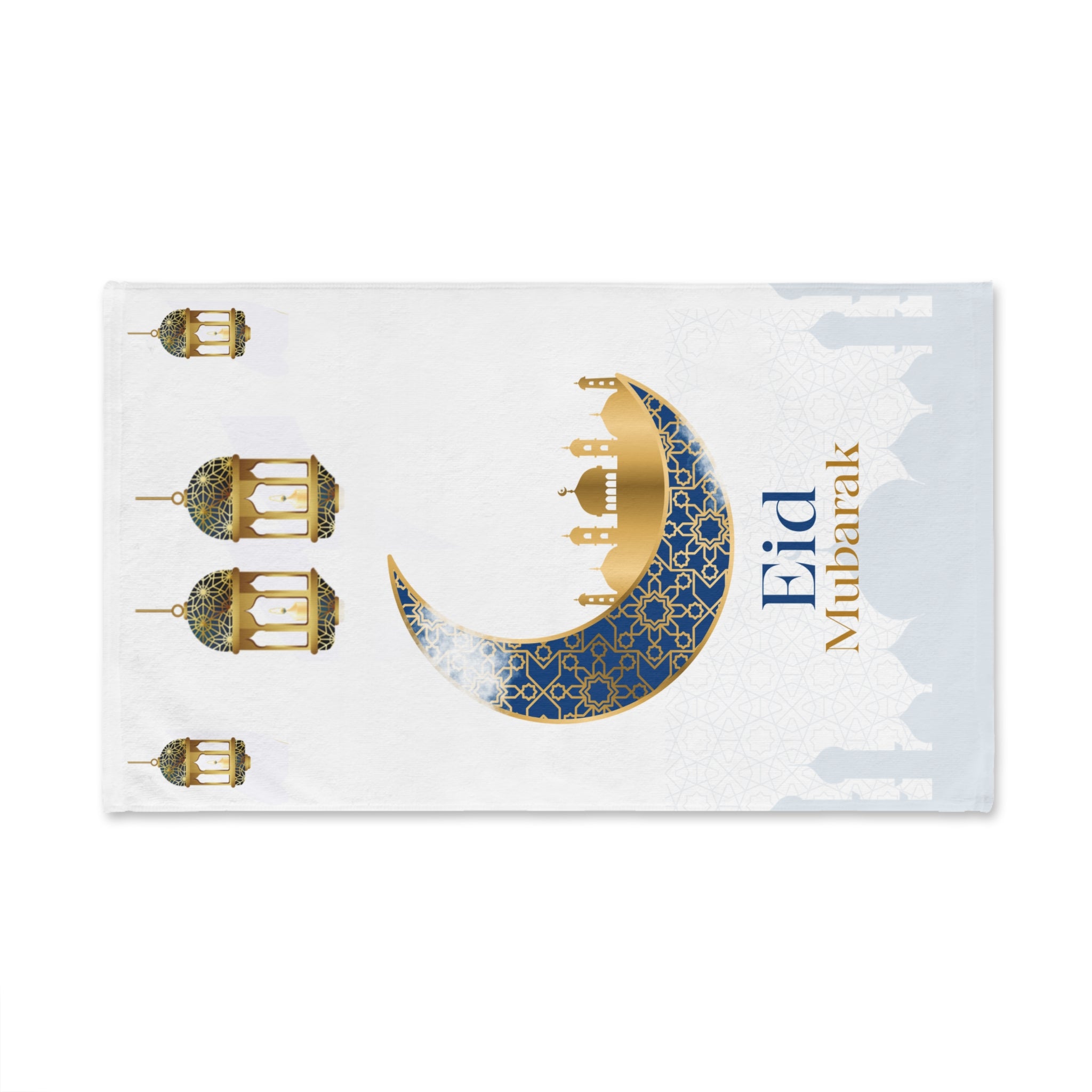 Eid Mubarak Crescent Moon Hand Towel – Ramadan & Eid Decorative Kitchen Towel