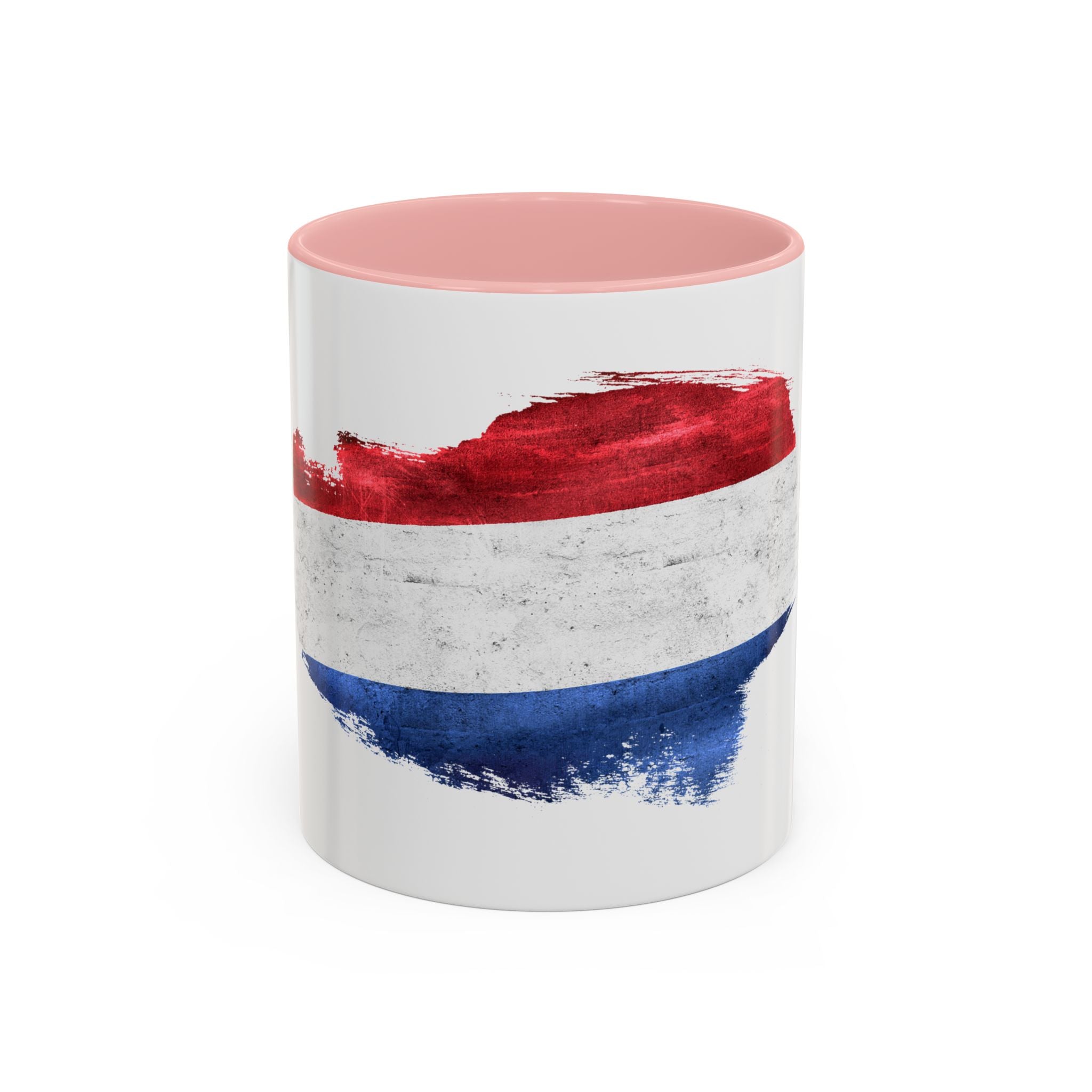 Netherlands Dutch Flag Brushstroke Accent Coffee Mug — 11/15oz