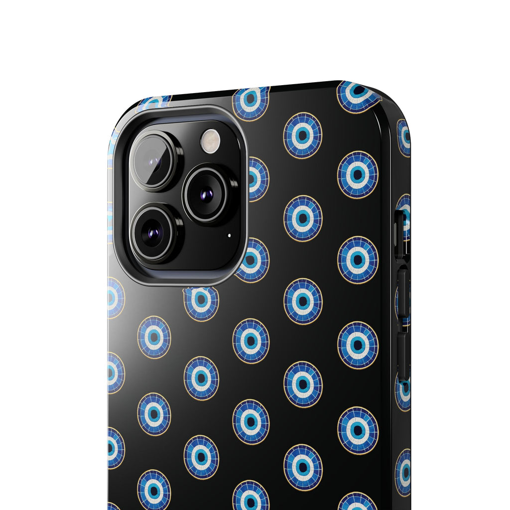 Evil Eye Pattern Tough Phone Case — Protective Blue Nazar Design
