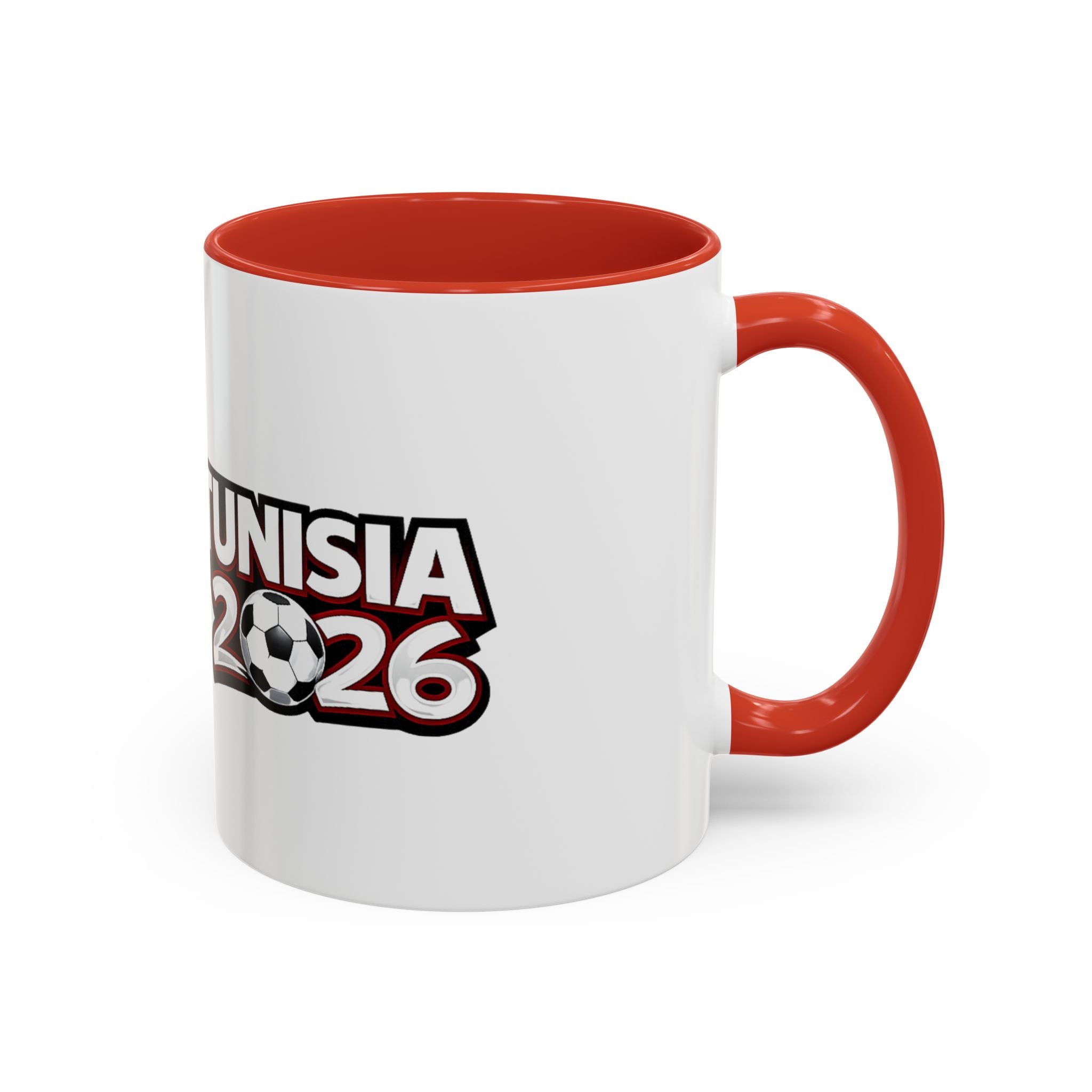 Tunisia 2026 Soccer Accent Mug — Flag & Football Fan Coffee Cup (11/15 oz)