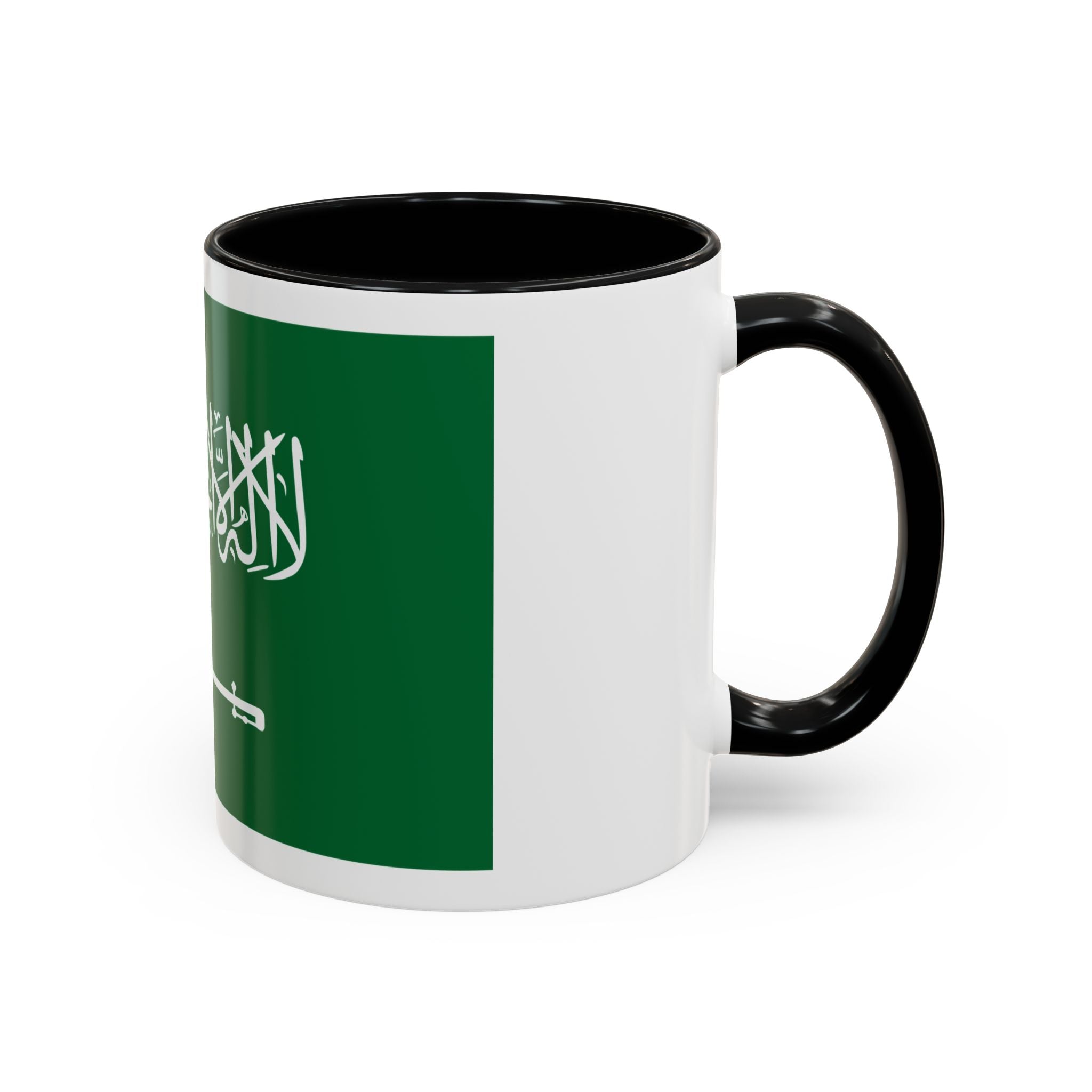 Saudi Arabia Flag Accent Coffee Mug — Patriotic 11/15oz Ceramic