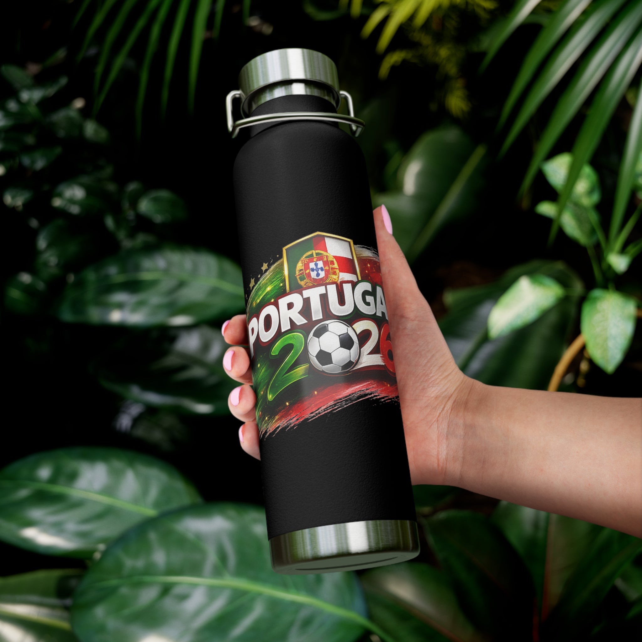 Portugal 2026 Soccer Stainless Bottle — 22oz Insulated Vacuum Tumbler