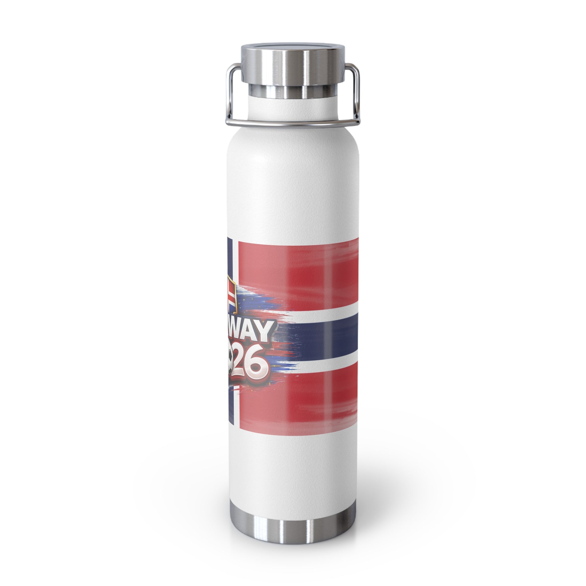 Norway 2026 Soccer Flag Bottle — 22oz Insulated Water Bottle