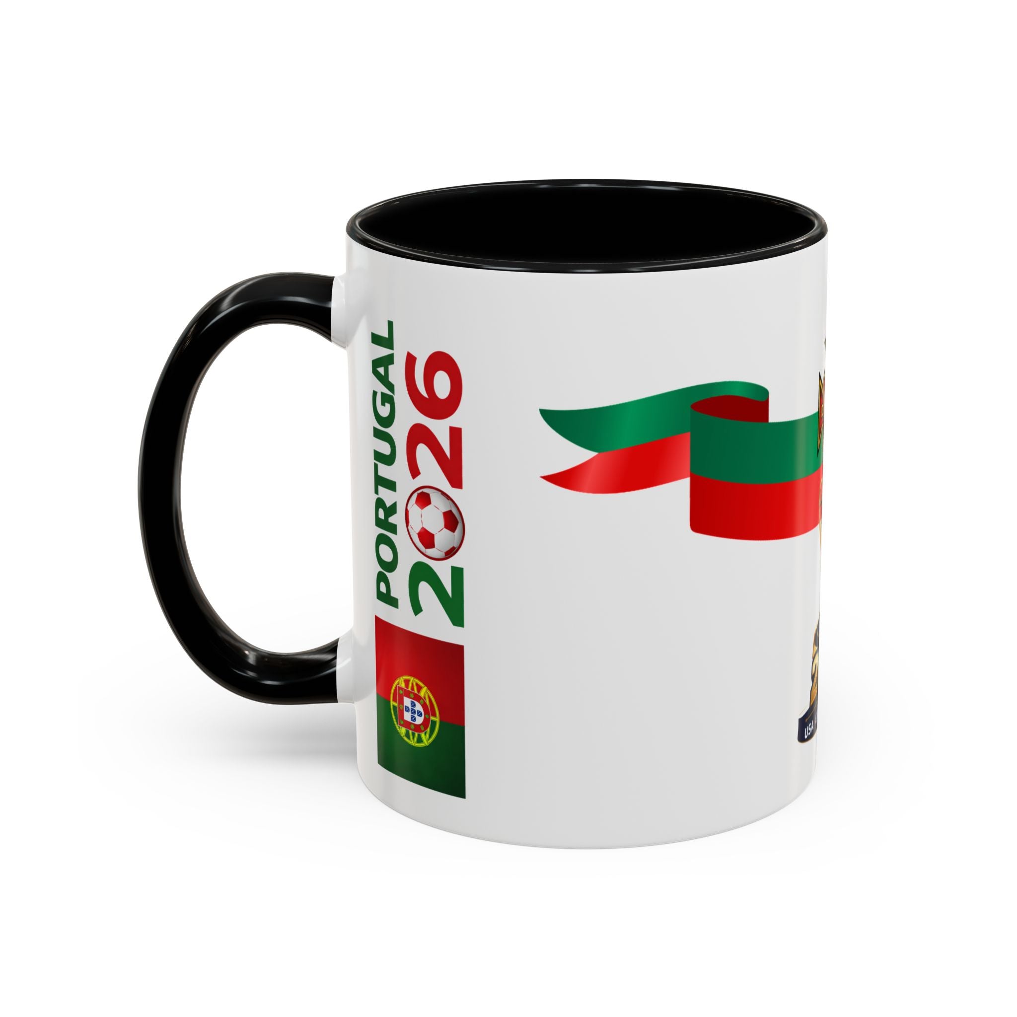 Portugal 2026 Soccer Cup Accent Coffee Mug – Portugal 2026 Trophy Design