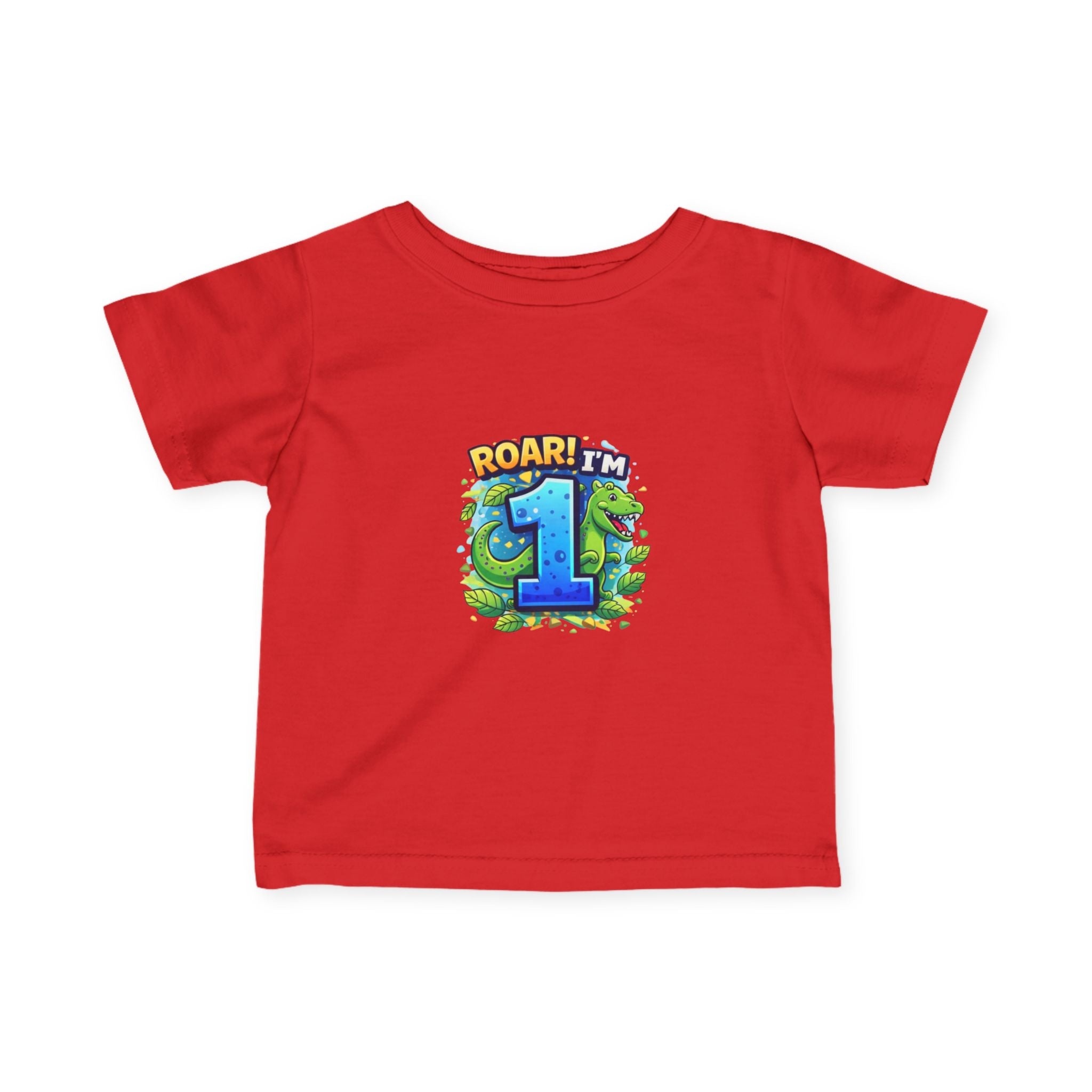Roar! I'm One" Dinosaur First Birthday T-Shirt