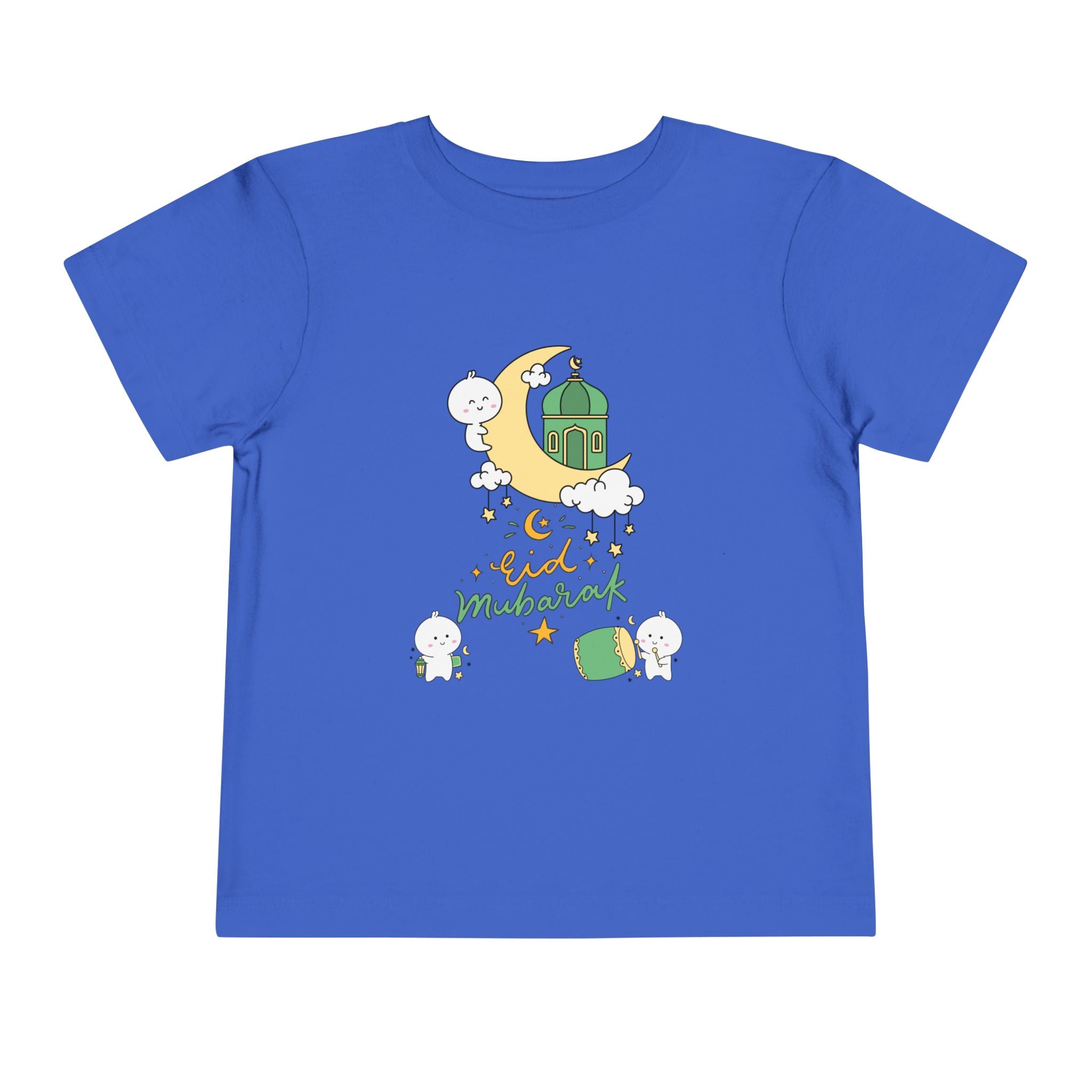 Eid Mubarak Toddler Tee — Cute Mosque & Moon Ramadan Shirt for Kids