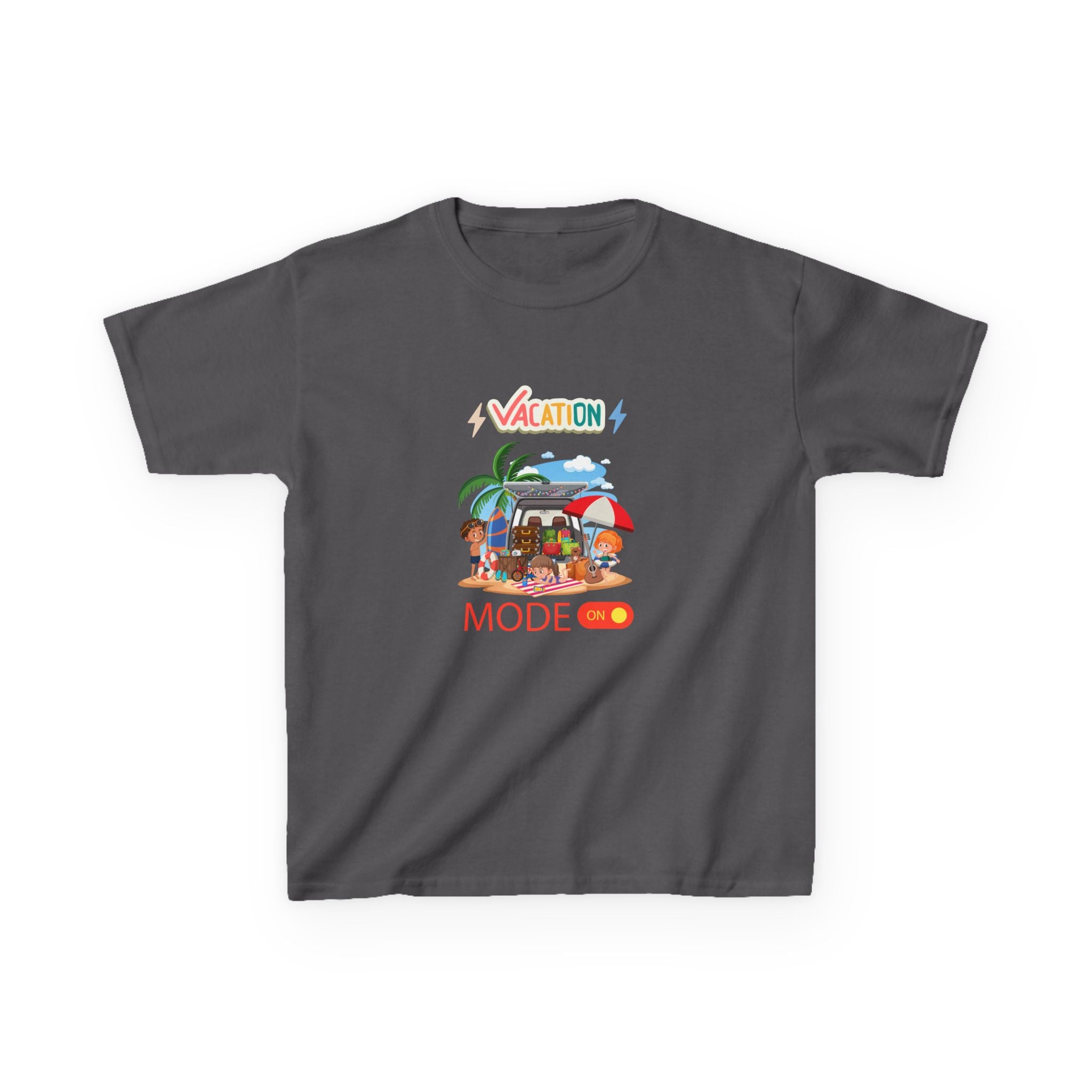 Kids Tee — "Vacation Mode" Beach Graphic Shirt