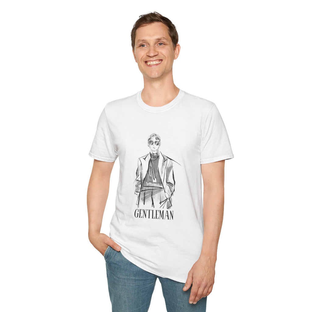 Gentleman Sketch Tee — Vintage Fashion Illustration T-Shirt