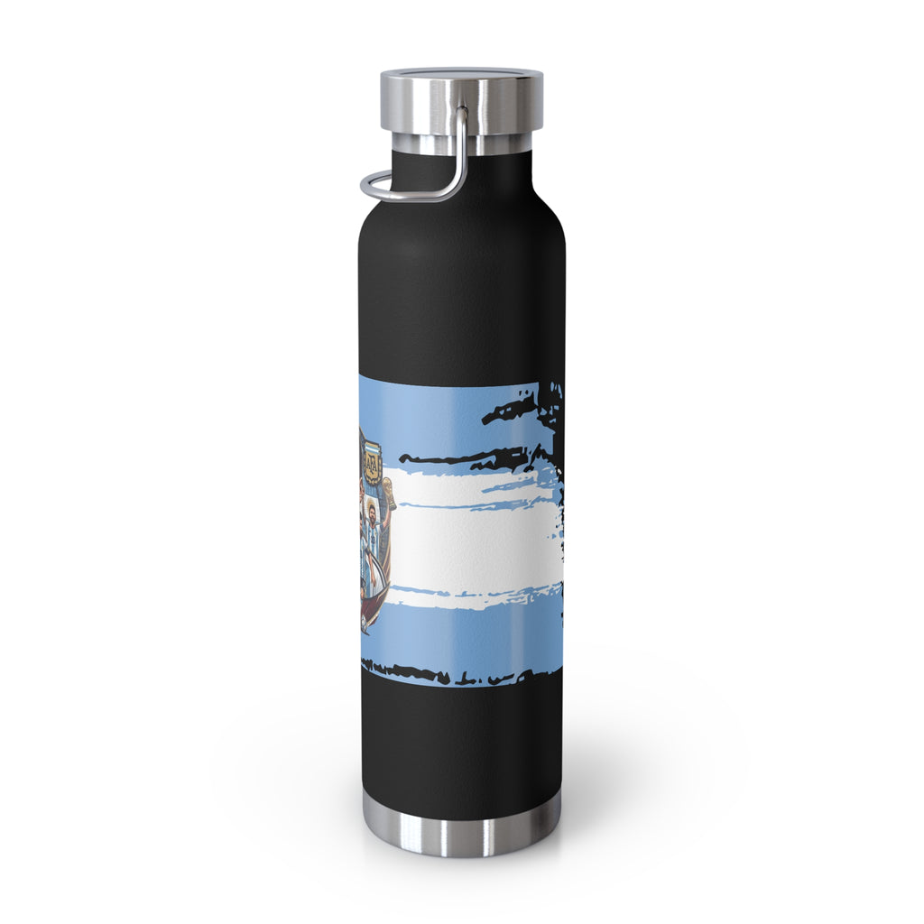 MESSI 22oz Copper Insulated Water Bottle — Sports Portrait Graphic
