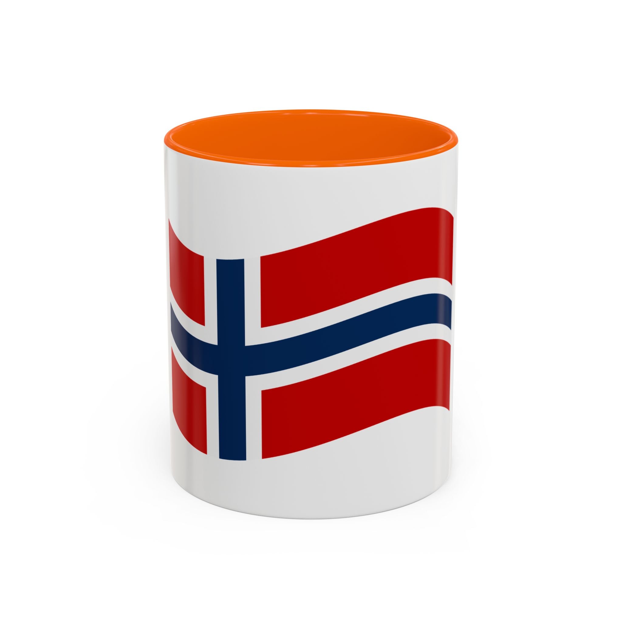 Norway Flag Accent Coffee Mug – Norway 2026 Soccer Fan Ceramic Mug (11/15oz)
