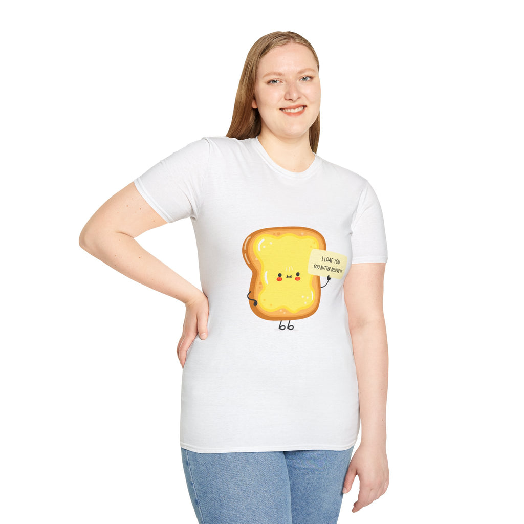 Toast Cute T-Shirt — "I Love You This Much Butter" Kawaii Bread Tee