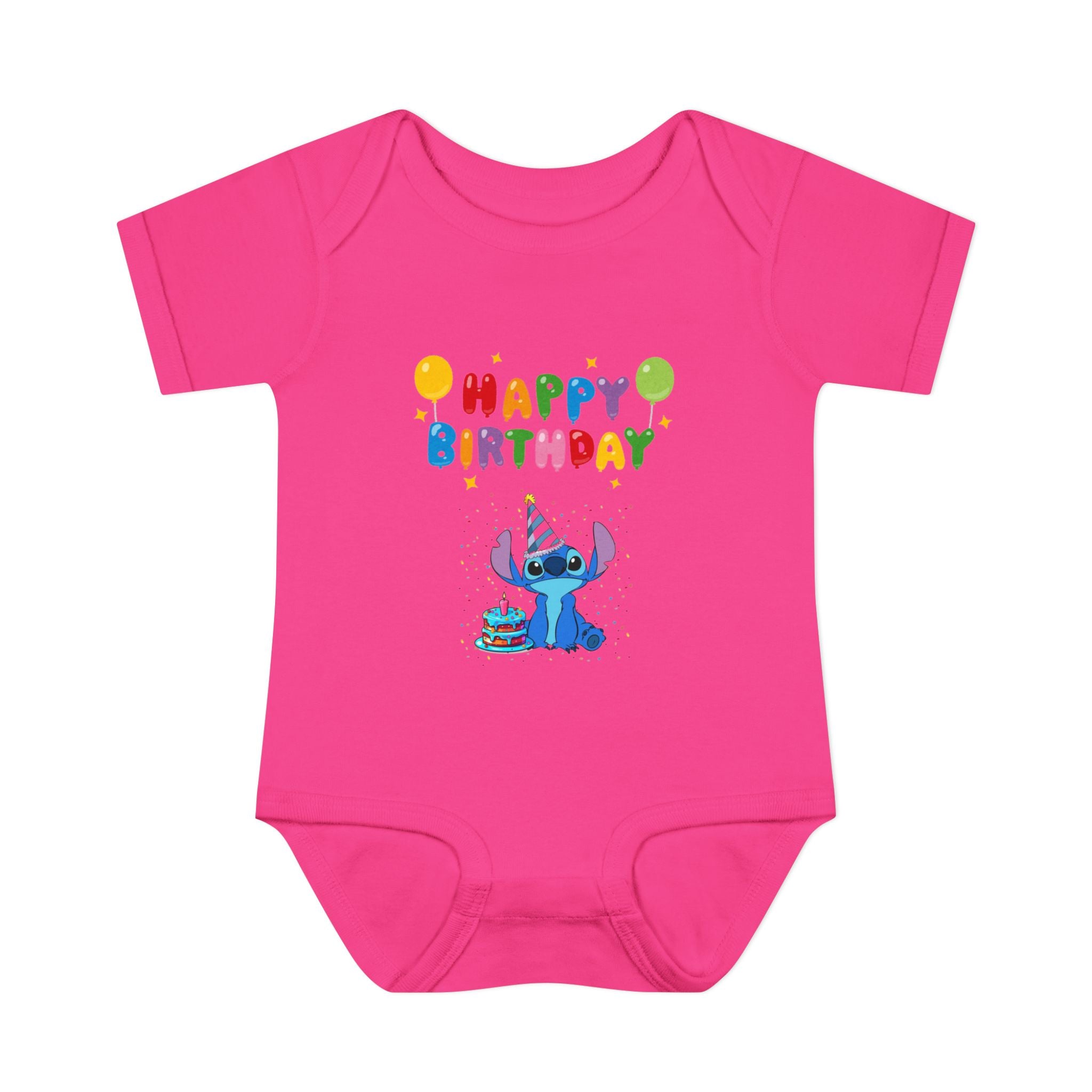 Stiche birthday Infant Baby Rib Bodysuit