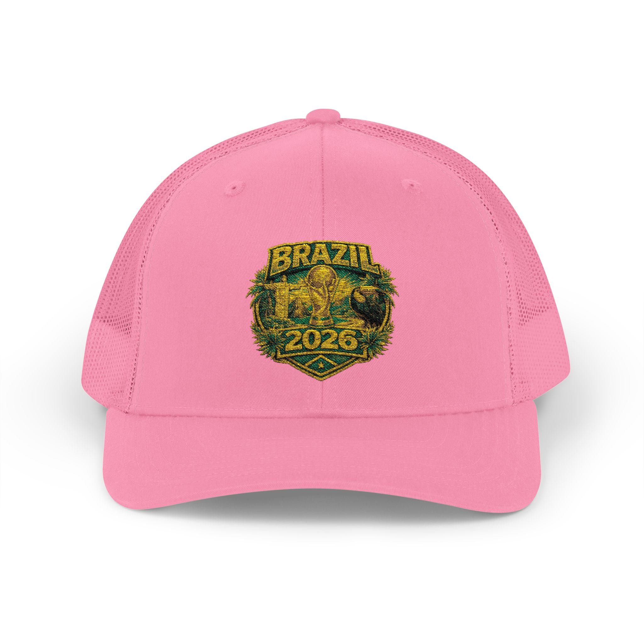Brazil  Vintage Patch Trucker Cap — Rustic 2026 Crest Snapback