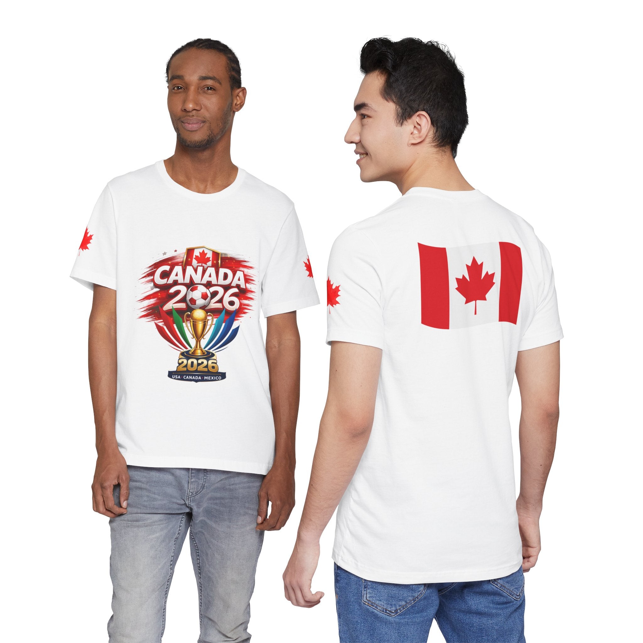 Canada 2026 Soccer Cup T-Shirt — Canada 2026 Trophy & Flag Tee