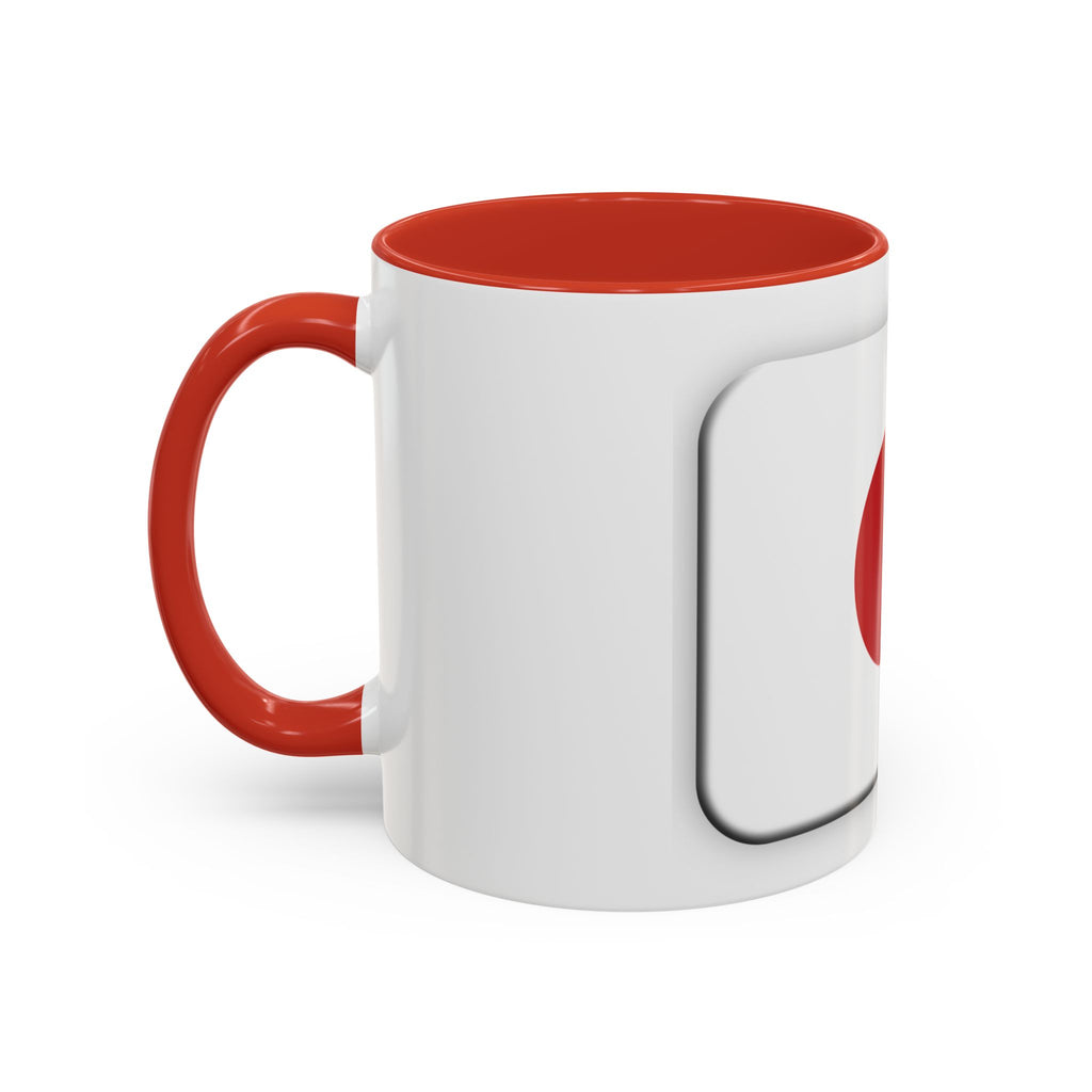 Japanese Minimal Red Dot Accent Coffee Mug — Modern Japanese Flag Inspired Ceramic Mug (11/15oz)