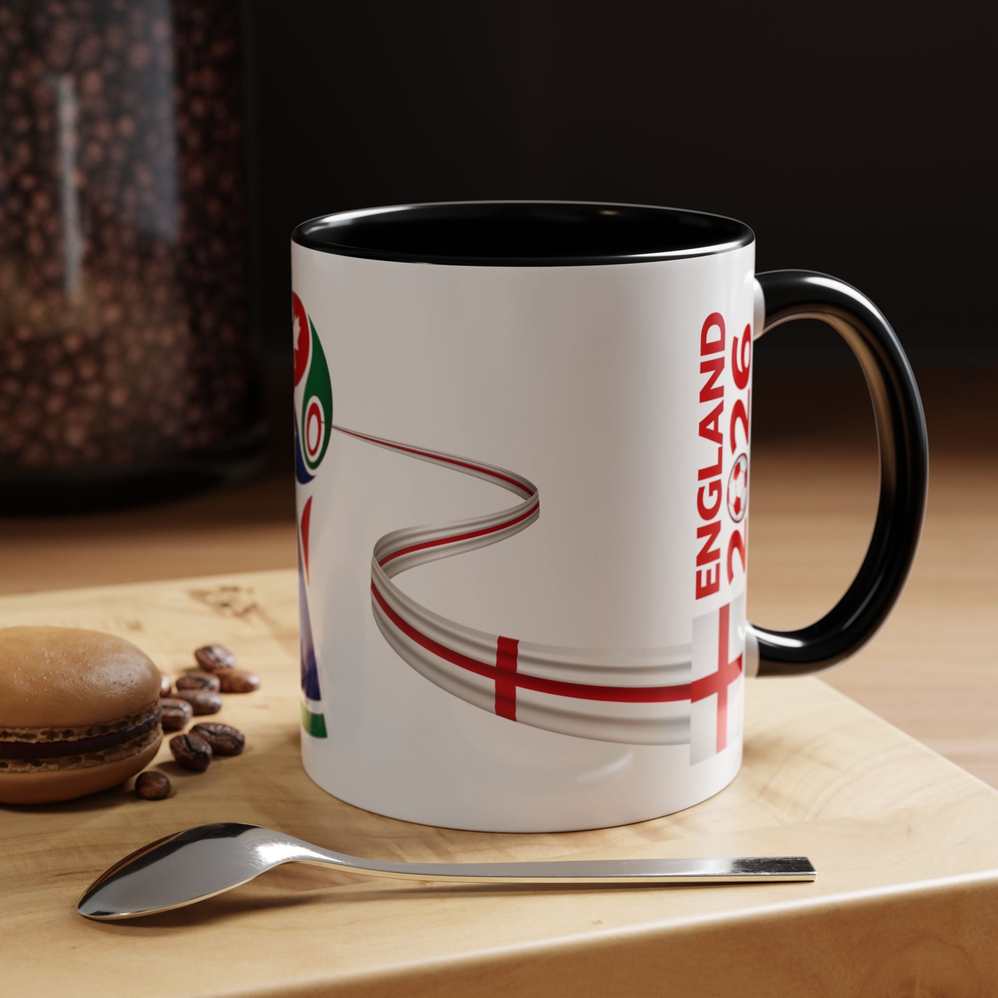 England 2026 Soccer Cup Accent Coffee Mug