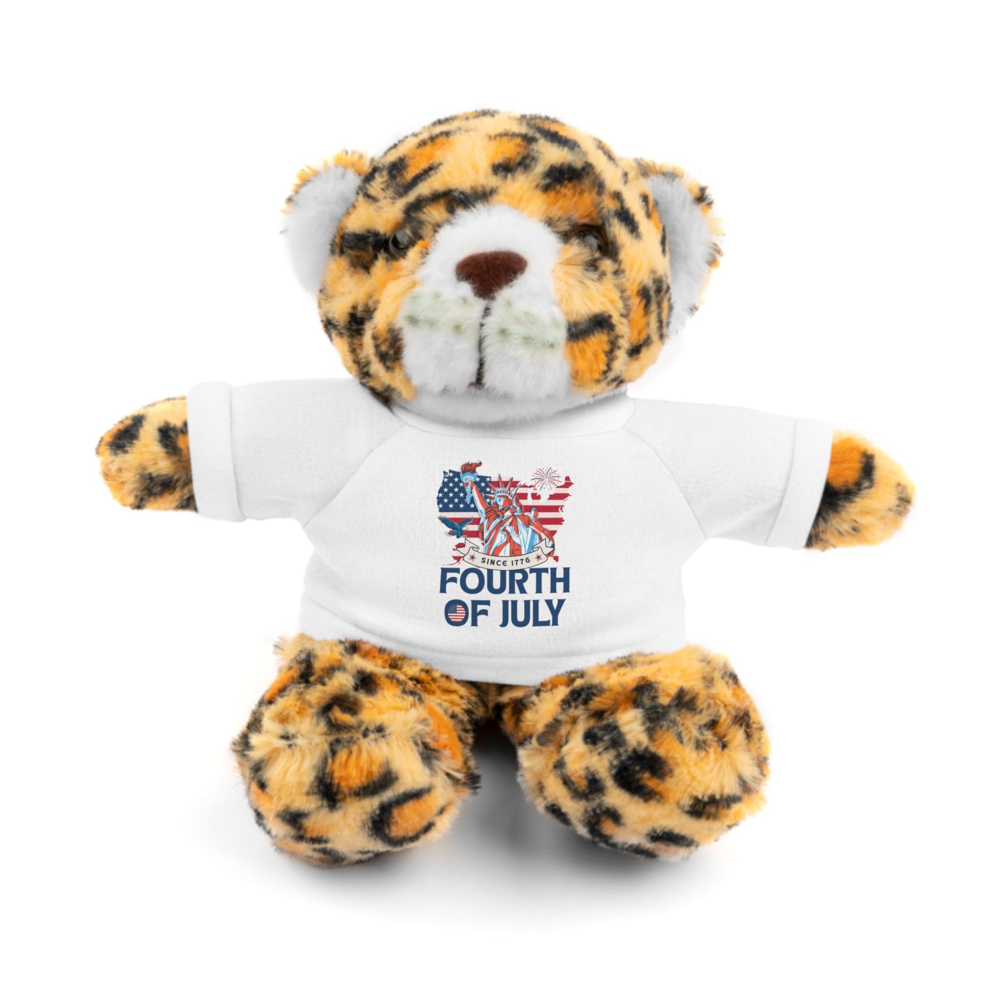Fourth of July Teddy Bear — Plush Bear with 'Fourth of July' Tee