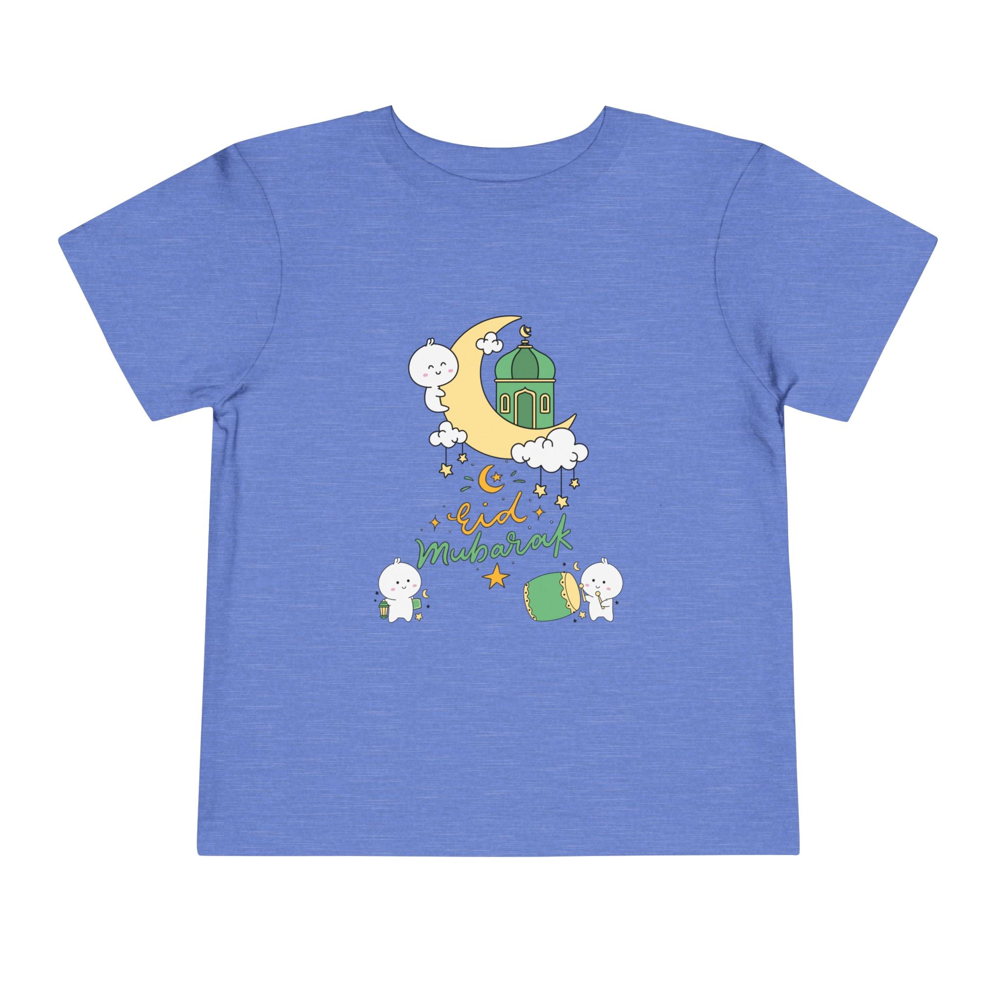 Eid Mubarak Toddler Tee — Cute Mosque & Moon Ramadan Shirt for Kids