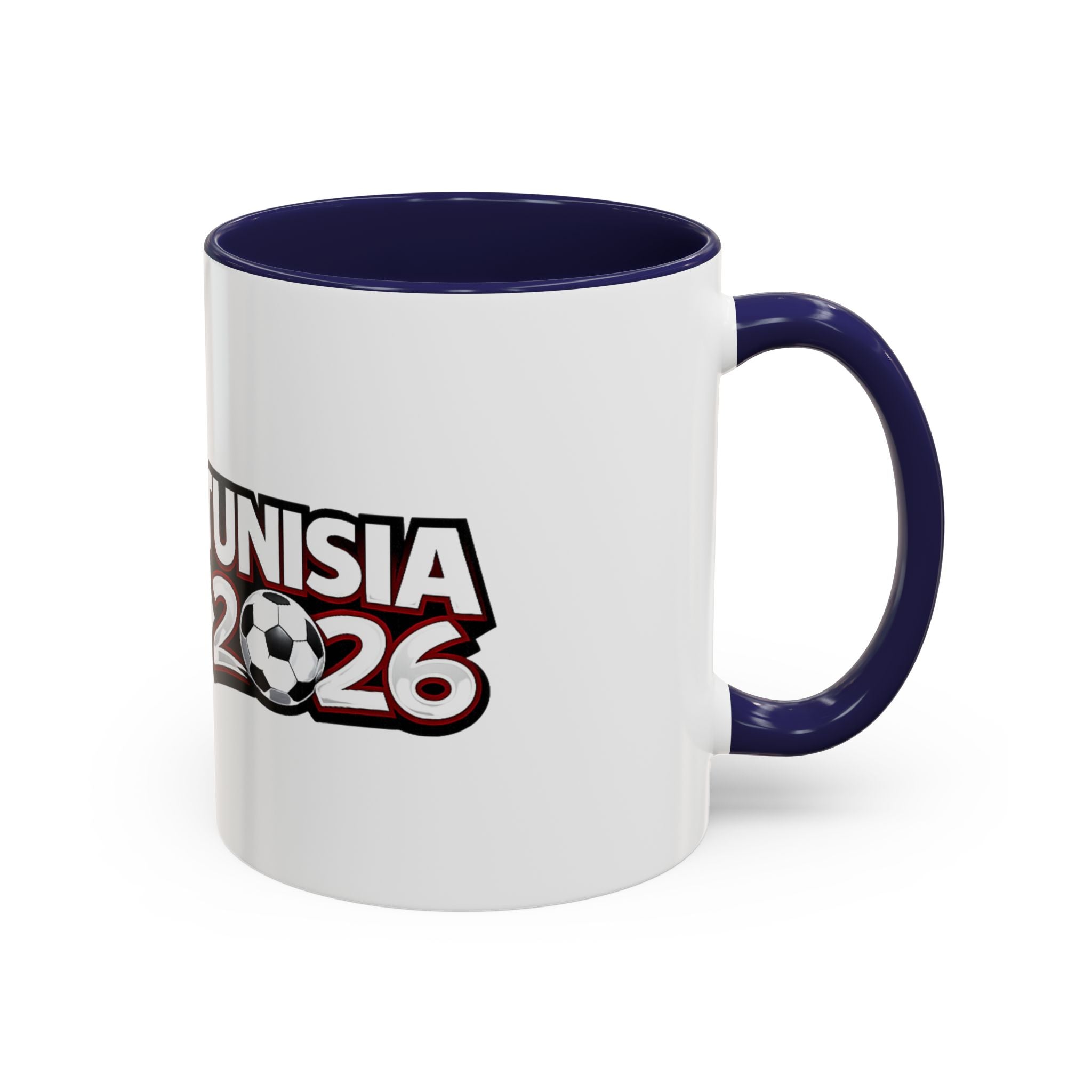 Tunisia 2026 Soccer Accent Mug — Flag & Football Fan Coffee Cup (11/15 oz)