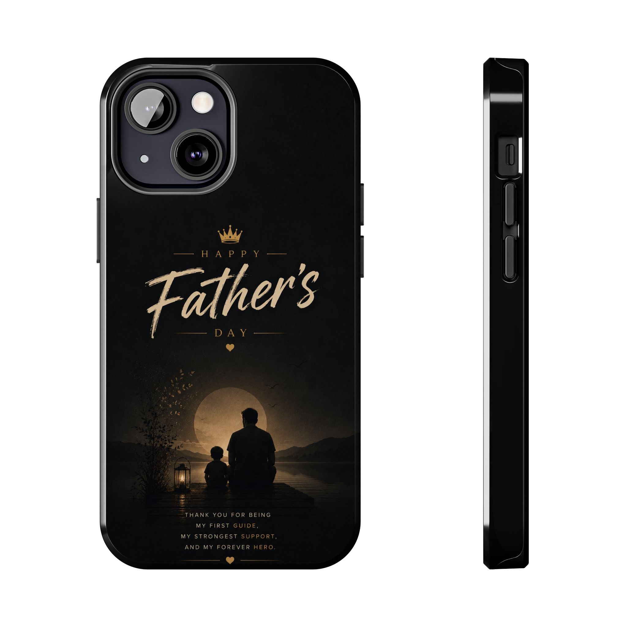 Father's Day Tough Phone Case — 'Happy Father's Day' Silhouette Tribute