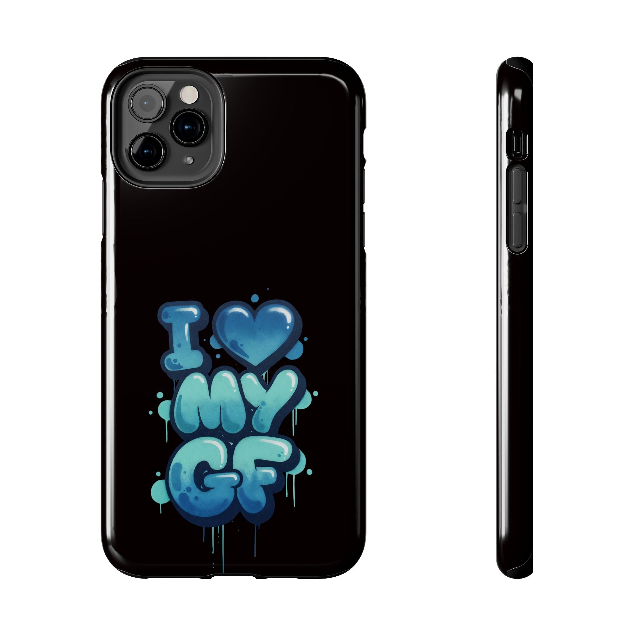 I Love My GF Phone Case — Protective Glossy "I  My GF" Design