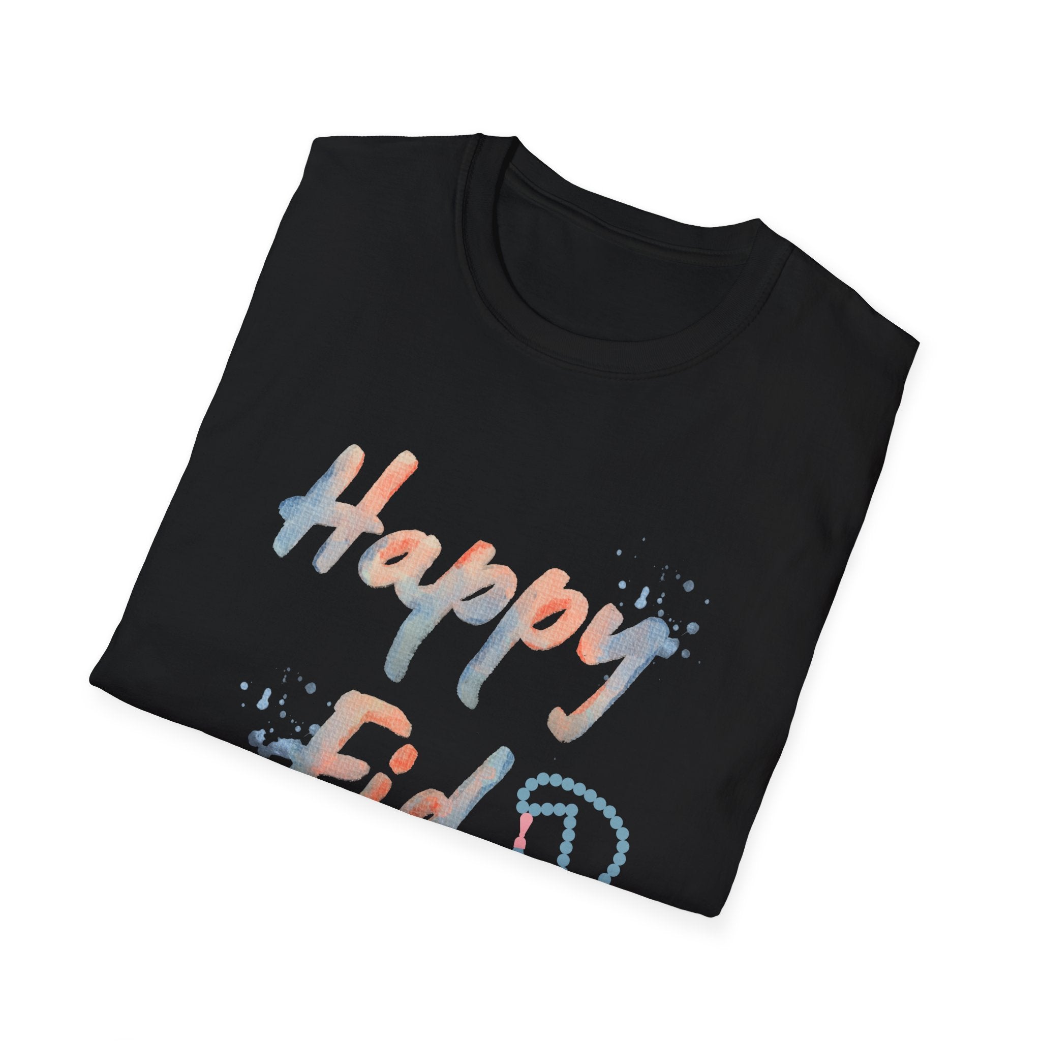 Eid Celebration T-Shirt — "Happy Eid" Bilingual Pastel Tee