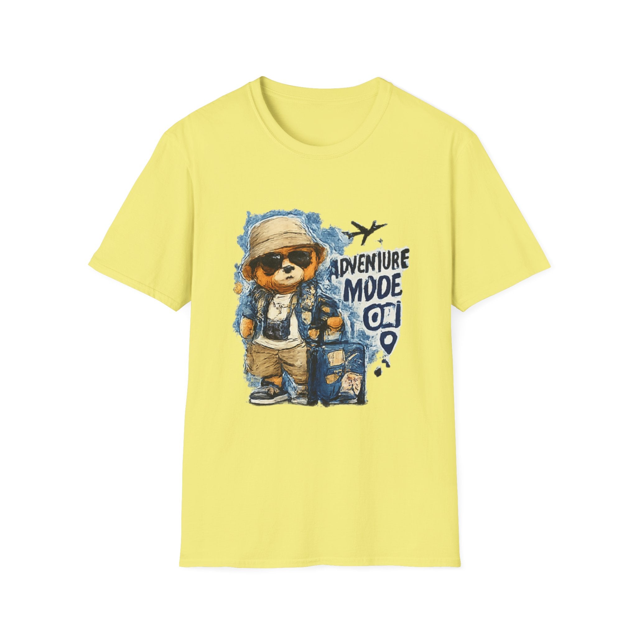Adventure Mode On T-Shirt — Cute Travel Bear Graphic Tee