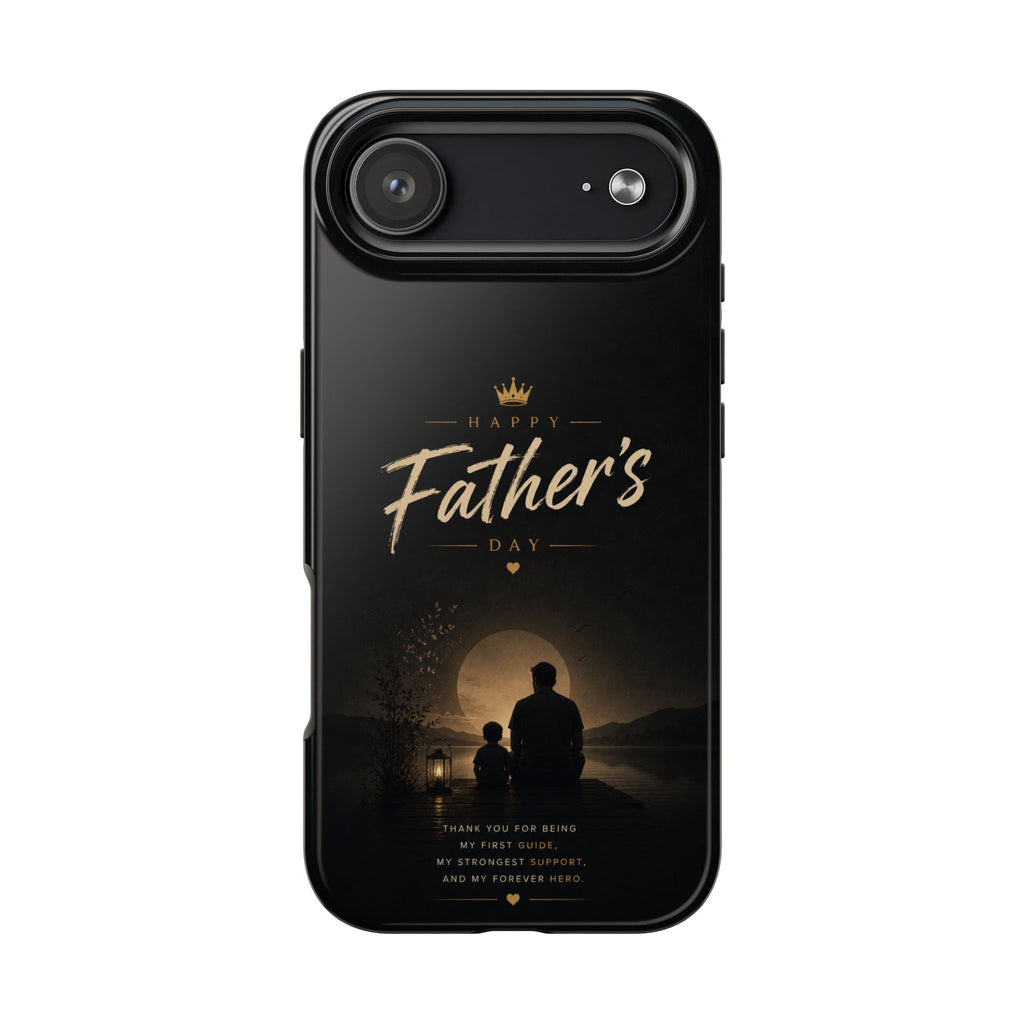 Father's Day Tough Phone Case — 'Happy Father's Day' Silhouette Tribute