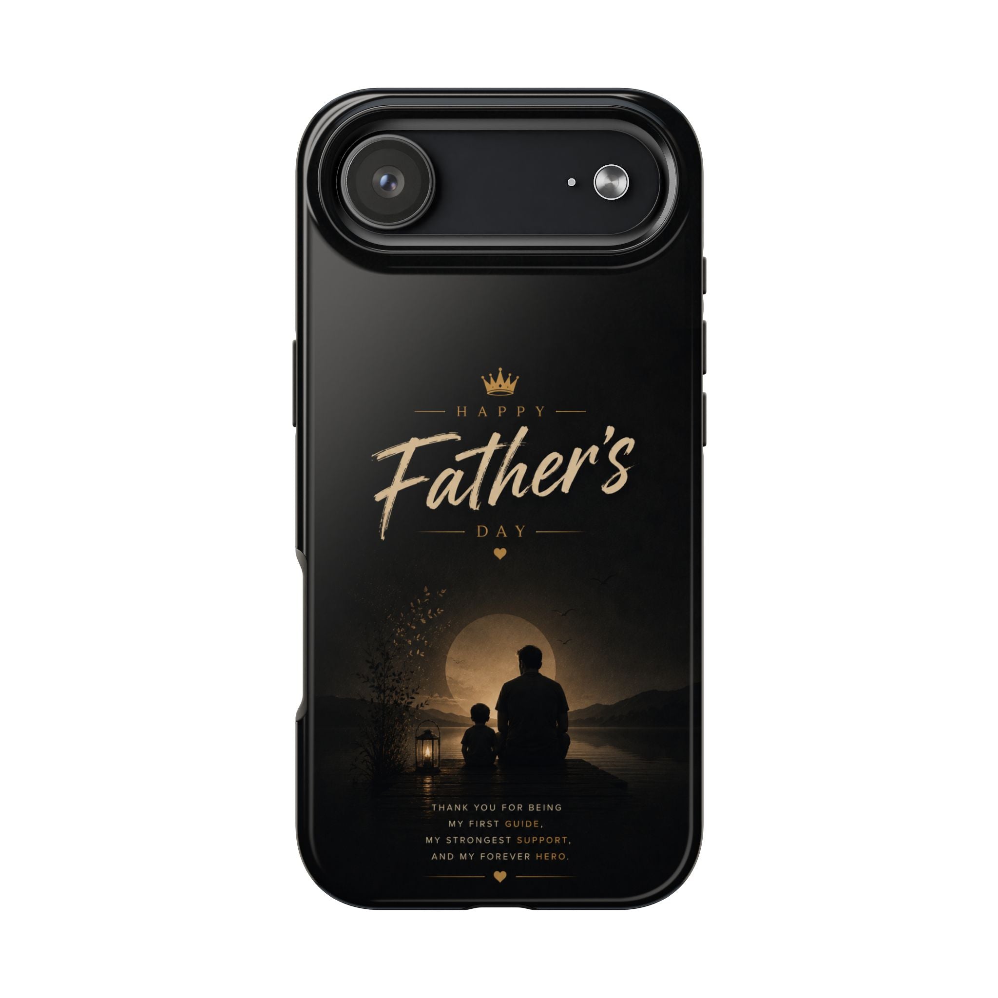 Father's Day Tough Phone Case — 'Happy Father's Day' Silhouette Tribute