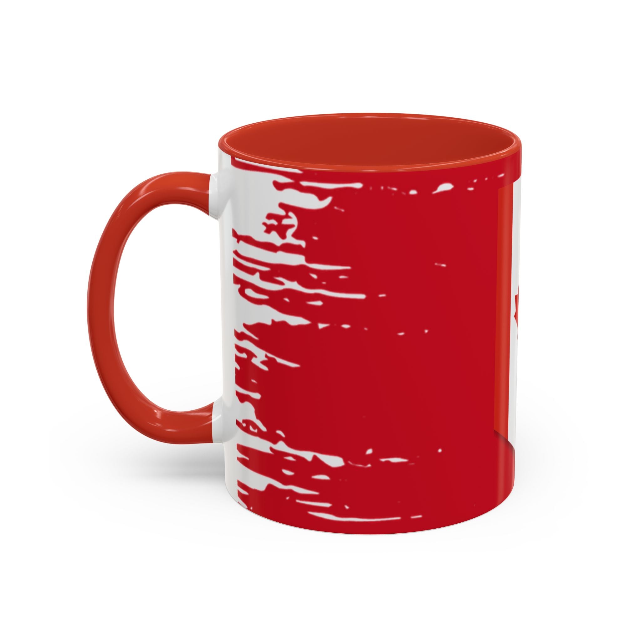 Canada Maple Leaf Accent Coffee Mug – Red Canadian Flag Design (11/15 oz)