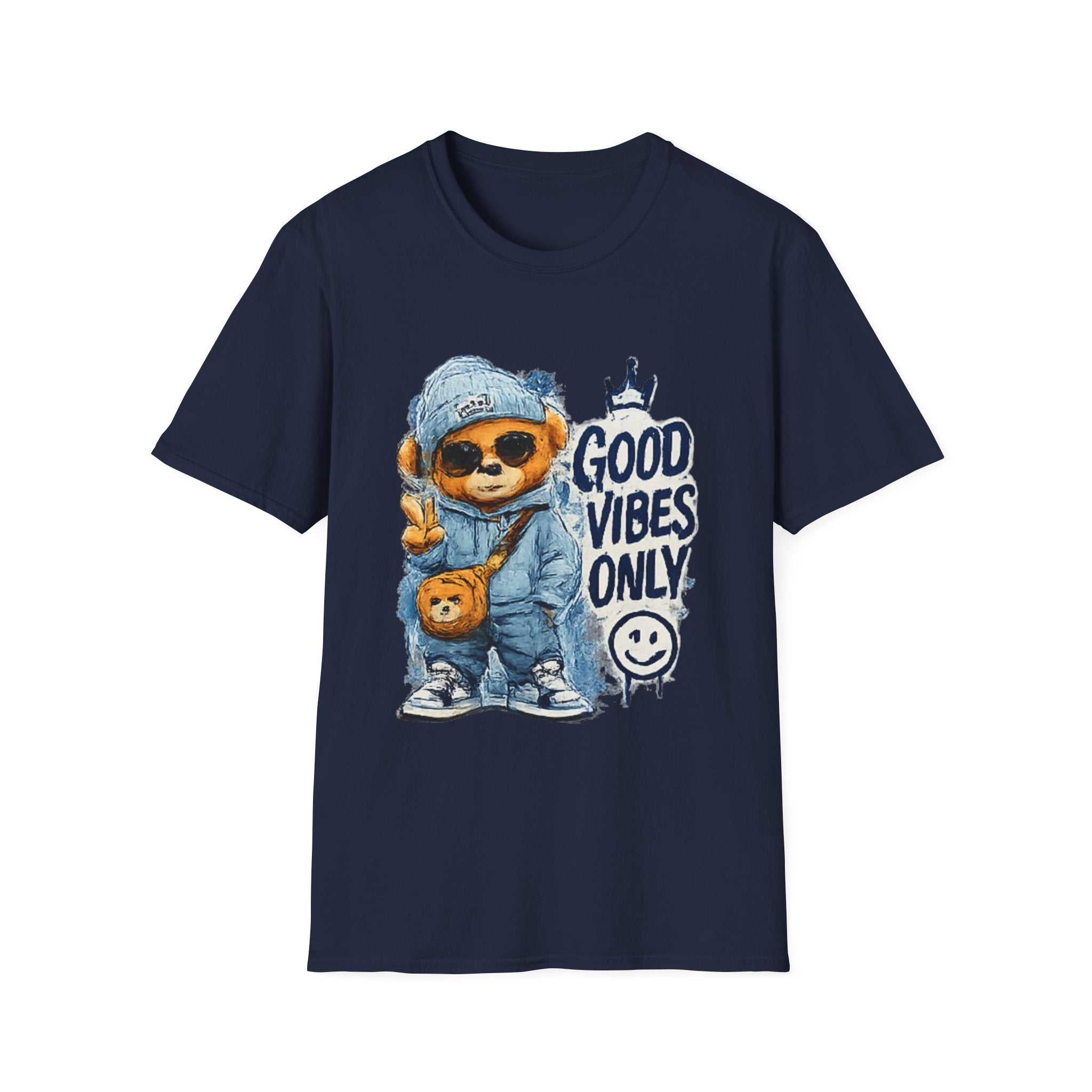 Good Vibes Only Bear T-Shirt — Cute Streetwear Graphic Tee