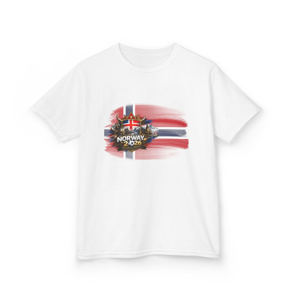 Norway Flag Kids T‑Shirt – Norge 1976 Retro Crest