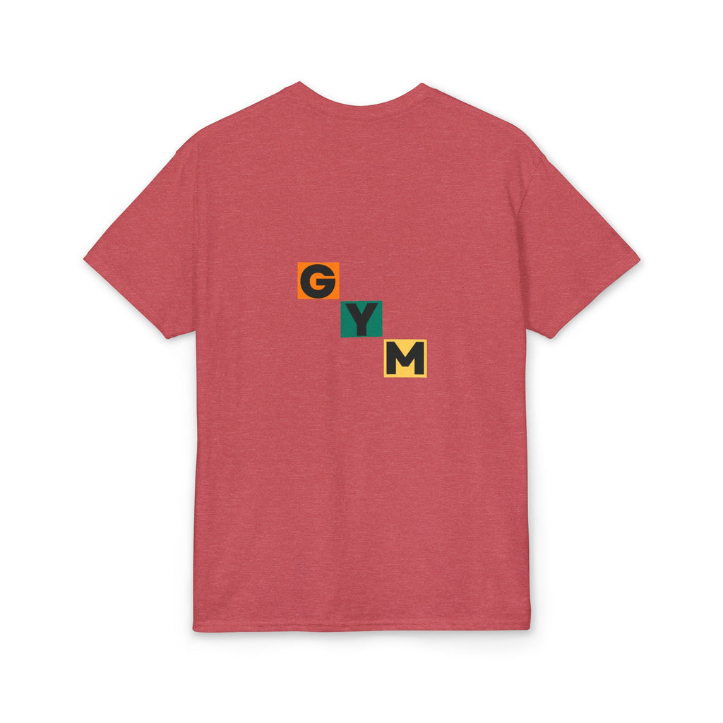 Gym Blocks Graphic T-Shirt — Retro Fitness Silhouette Tee