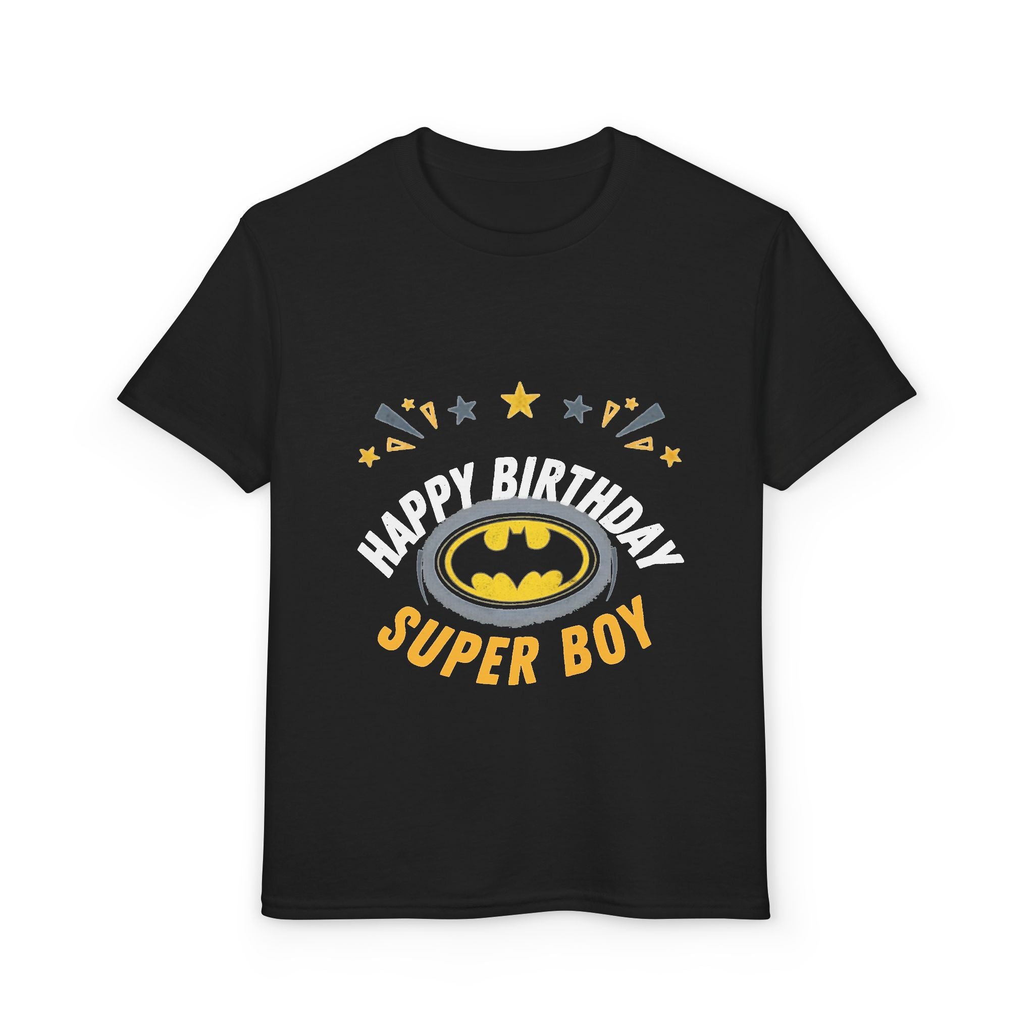 Happy Birthday Super Boy Youth T-Shirt – Superhero Birthday Tee for Boys