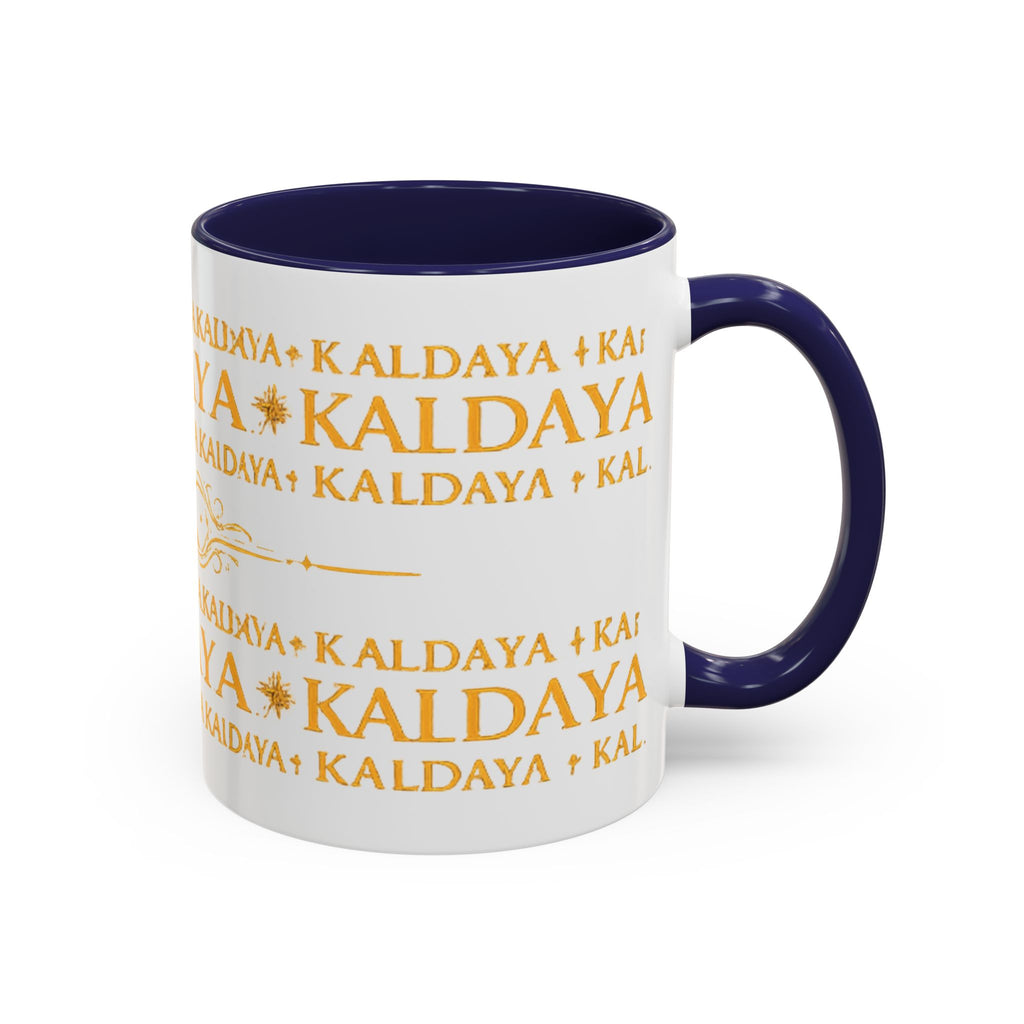 KALDAYA Monogram Accent Coffee Mug – Gold Script 11/15oz
