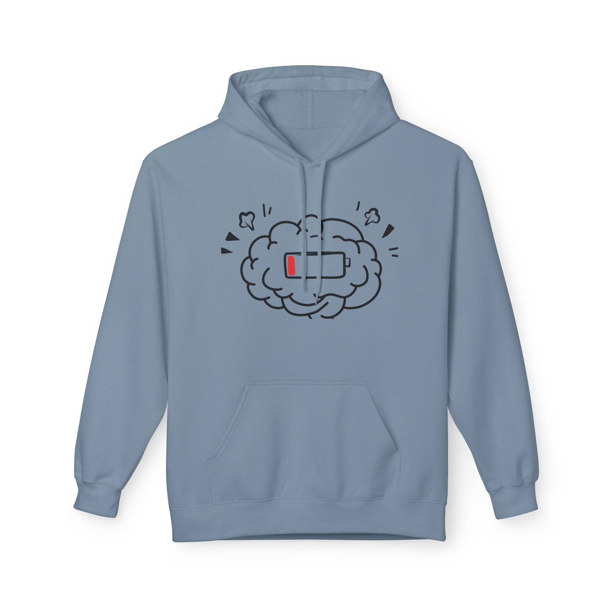 Low Battery Human Unisex Midweight Softstyle Fleece Hoodie