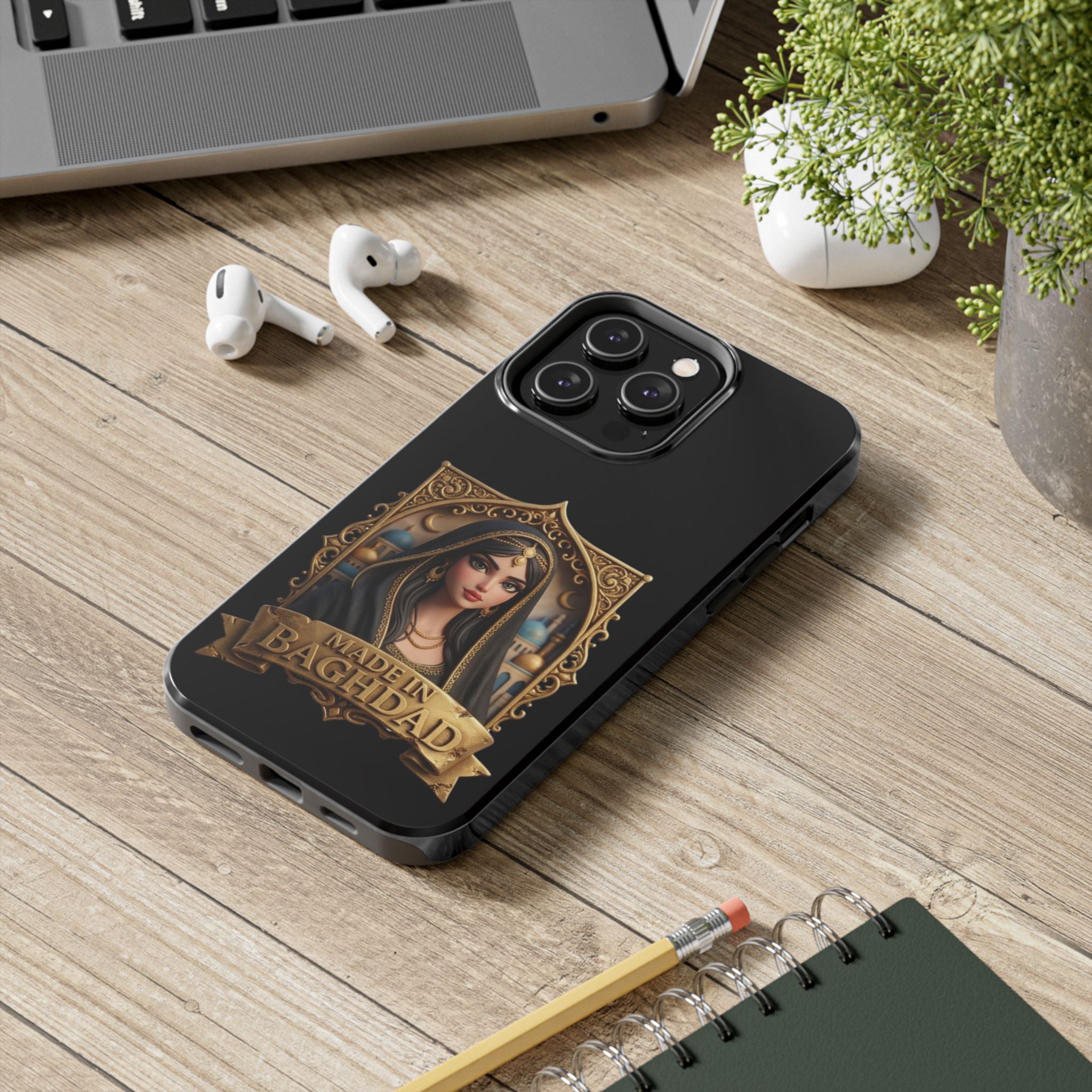 Made in Baghdad Phone Case — Elegant Middle Eastern Portrait Tough Protective Case