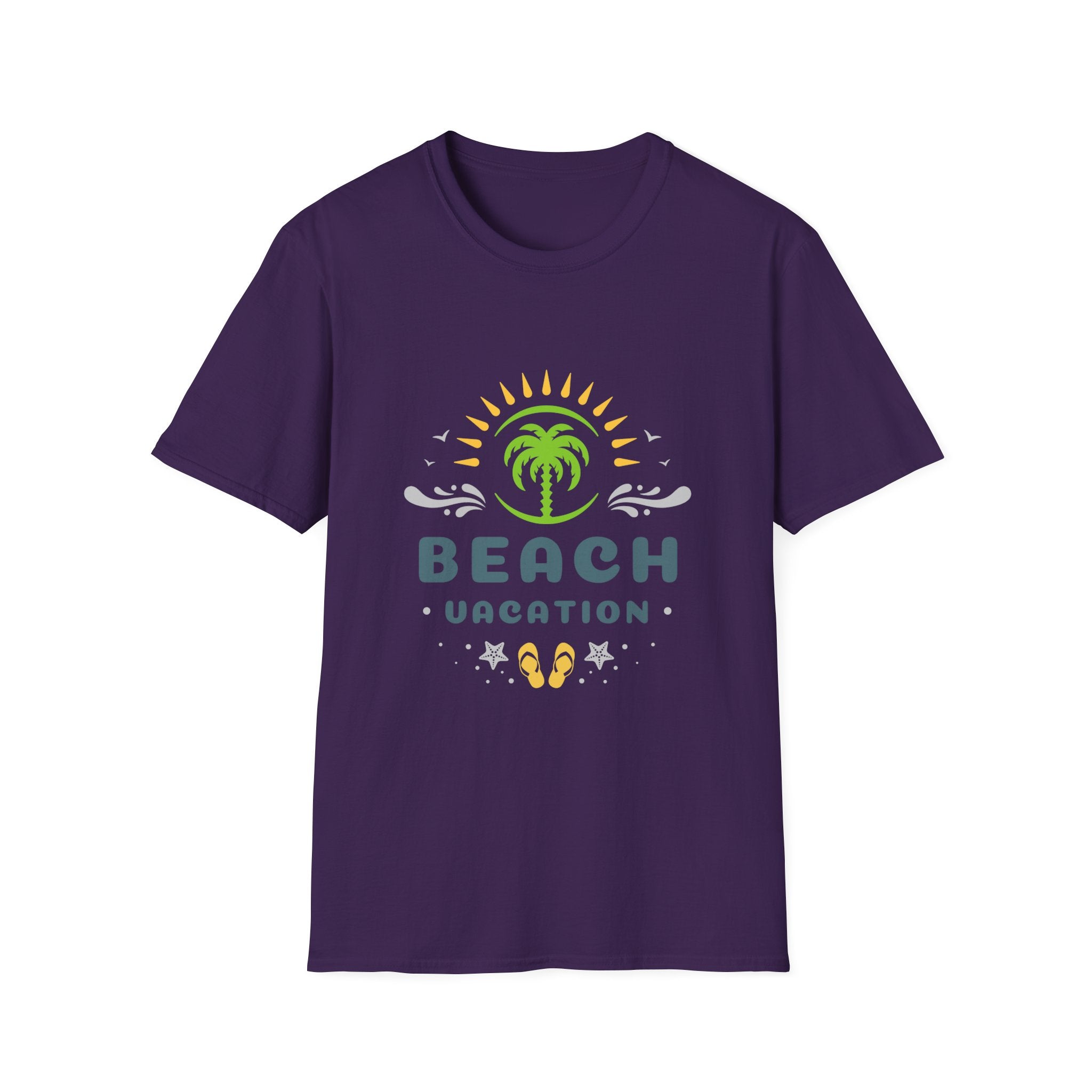 Beach Vacation T-Shirt — Palm Tree Sunset Graphic Tee