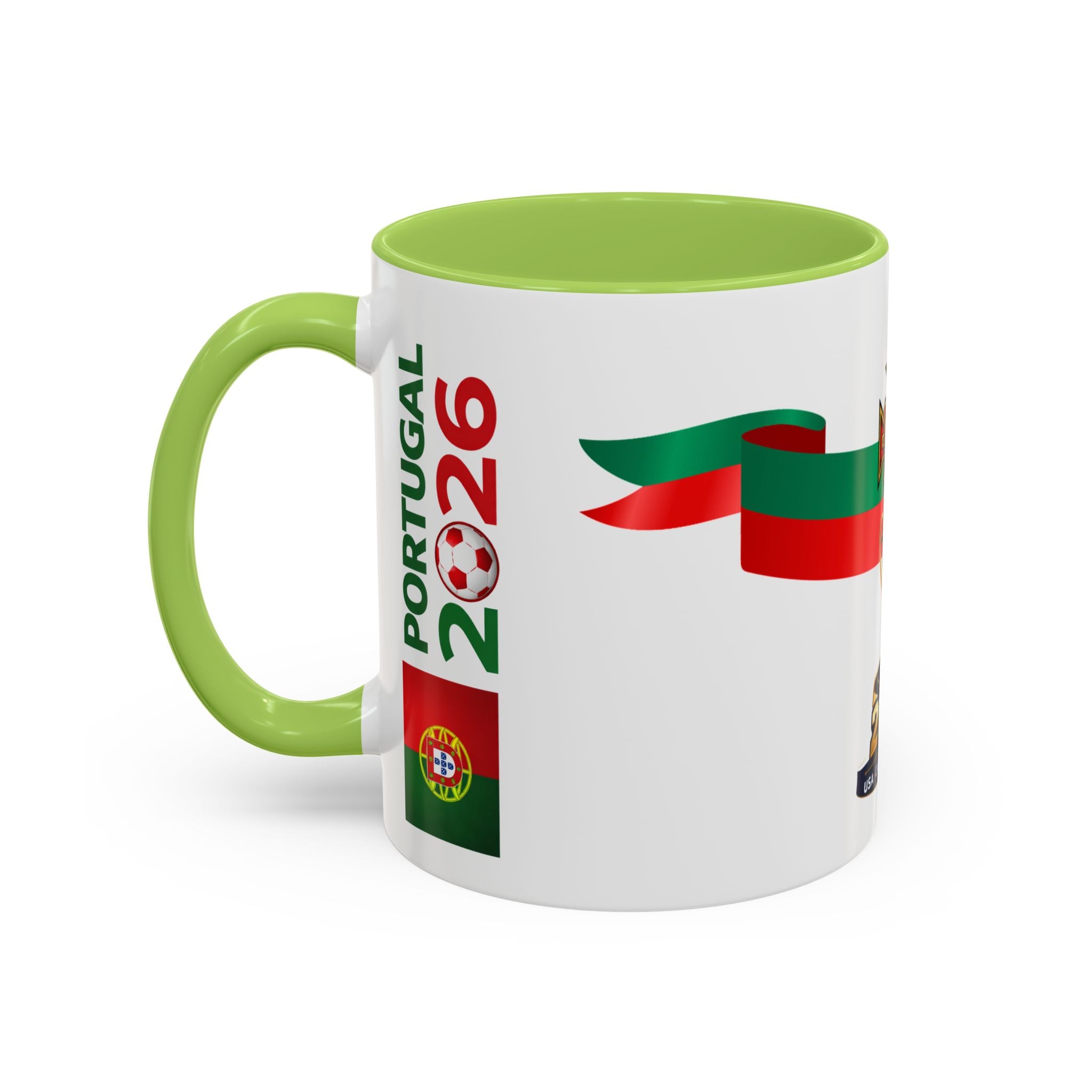 Portugal 2026 Soccer Cup Accent Coffee Mug – Portugal 2026 Trophy Design