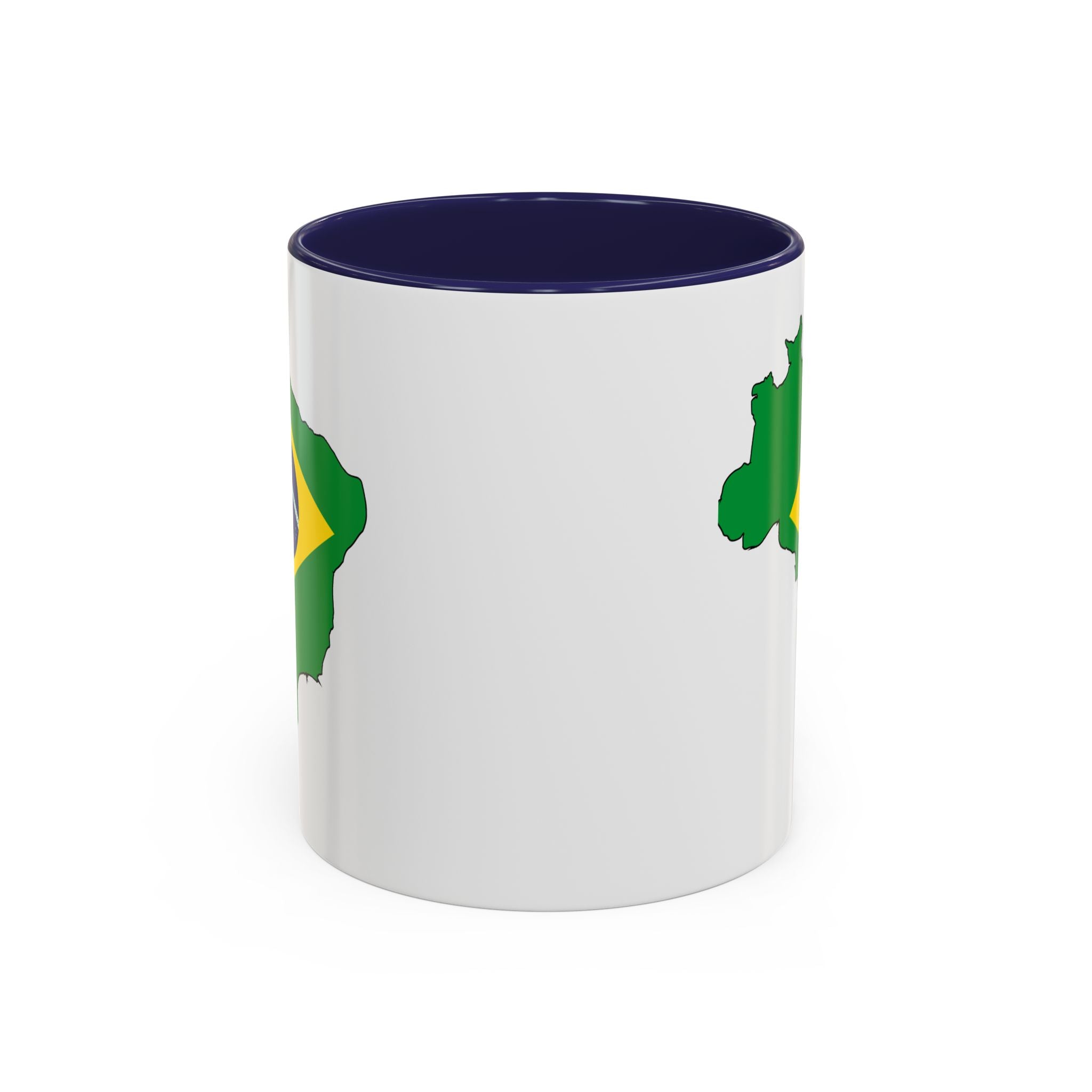 Brazil Map Coffee Mug — Brazilian Flag Accent 11/15oz