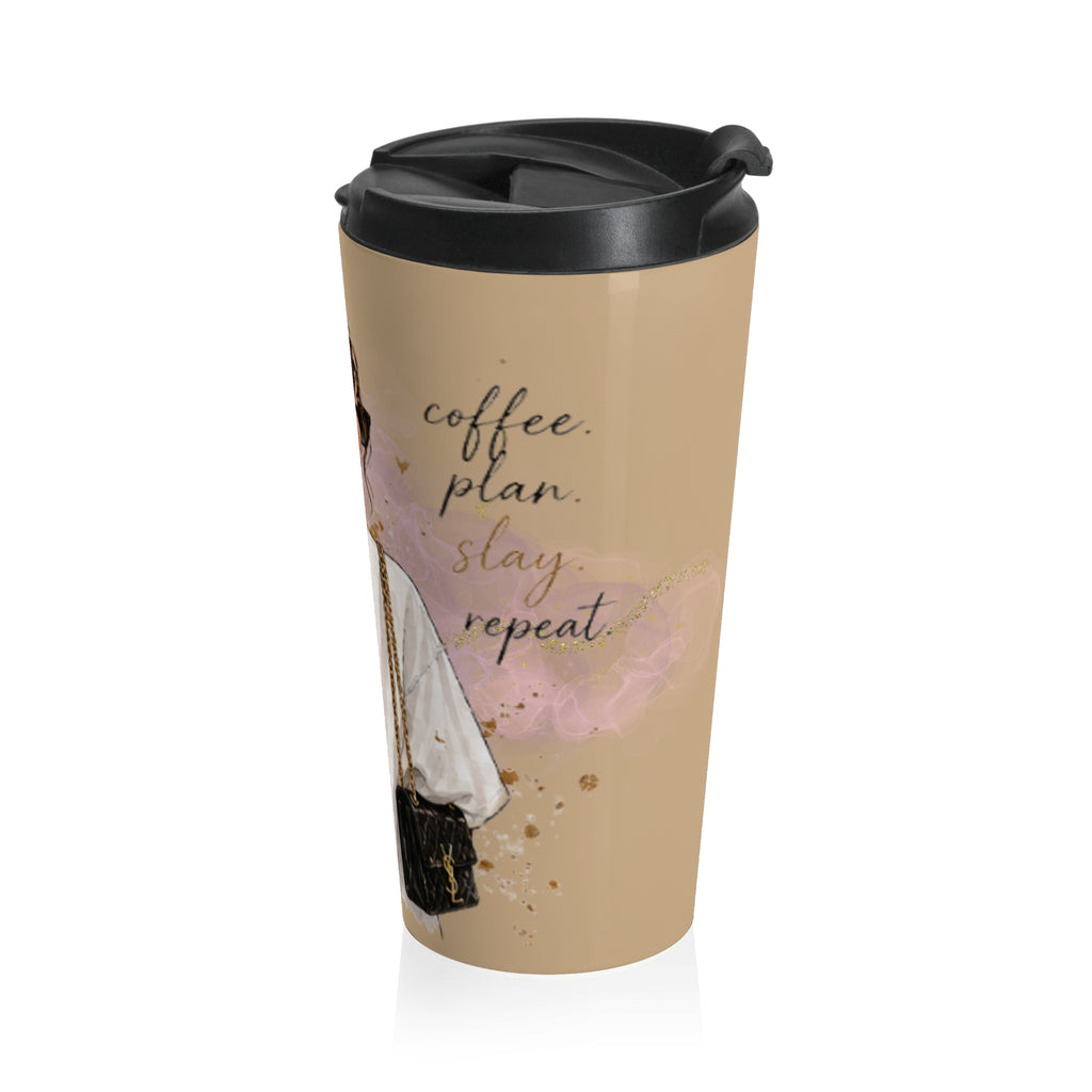 Travel Mug — "CEO Mood" Chic Floral Stainless Steel Tumbler