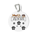 Dog Mom Pet Tag — Personalized Paw Print ID Tag