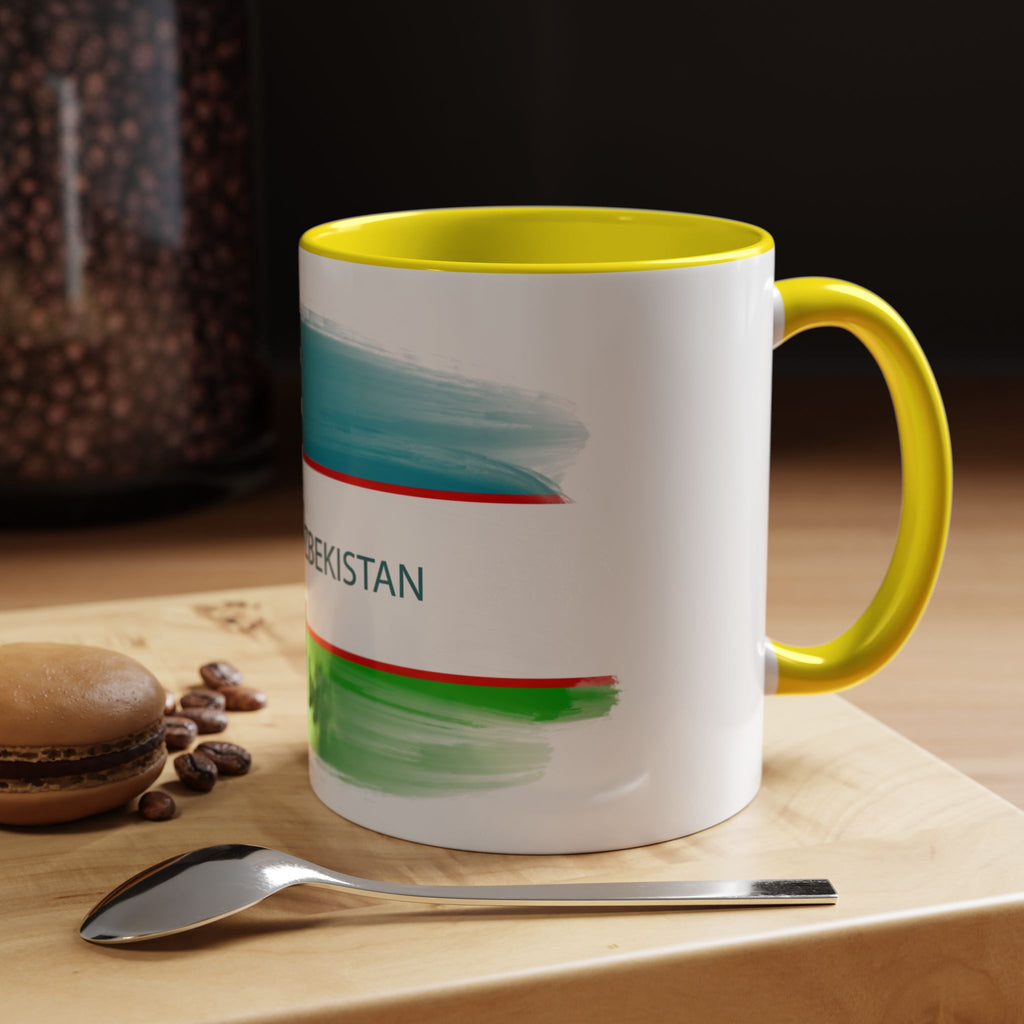 Uzbekistan Accent Coffee Mug (11, 15oz)